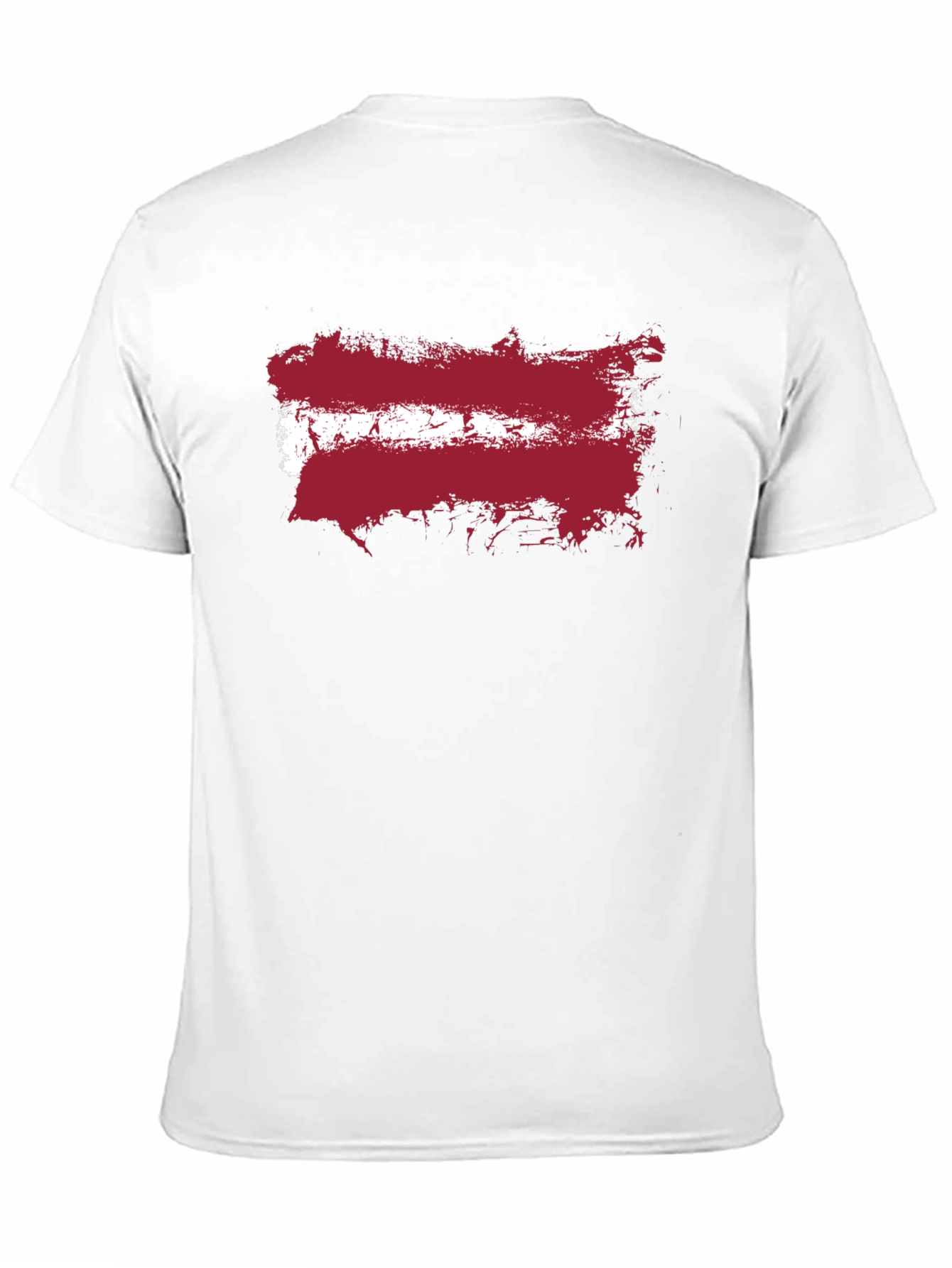 Latvia Flag T-Shirt - Grunge Style Black Tee