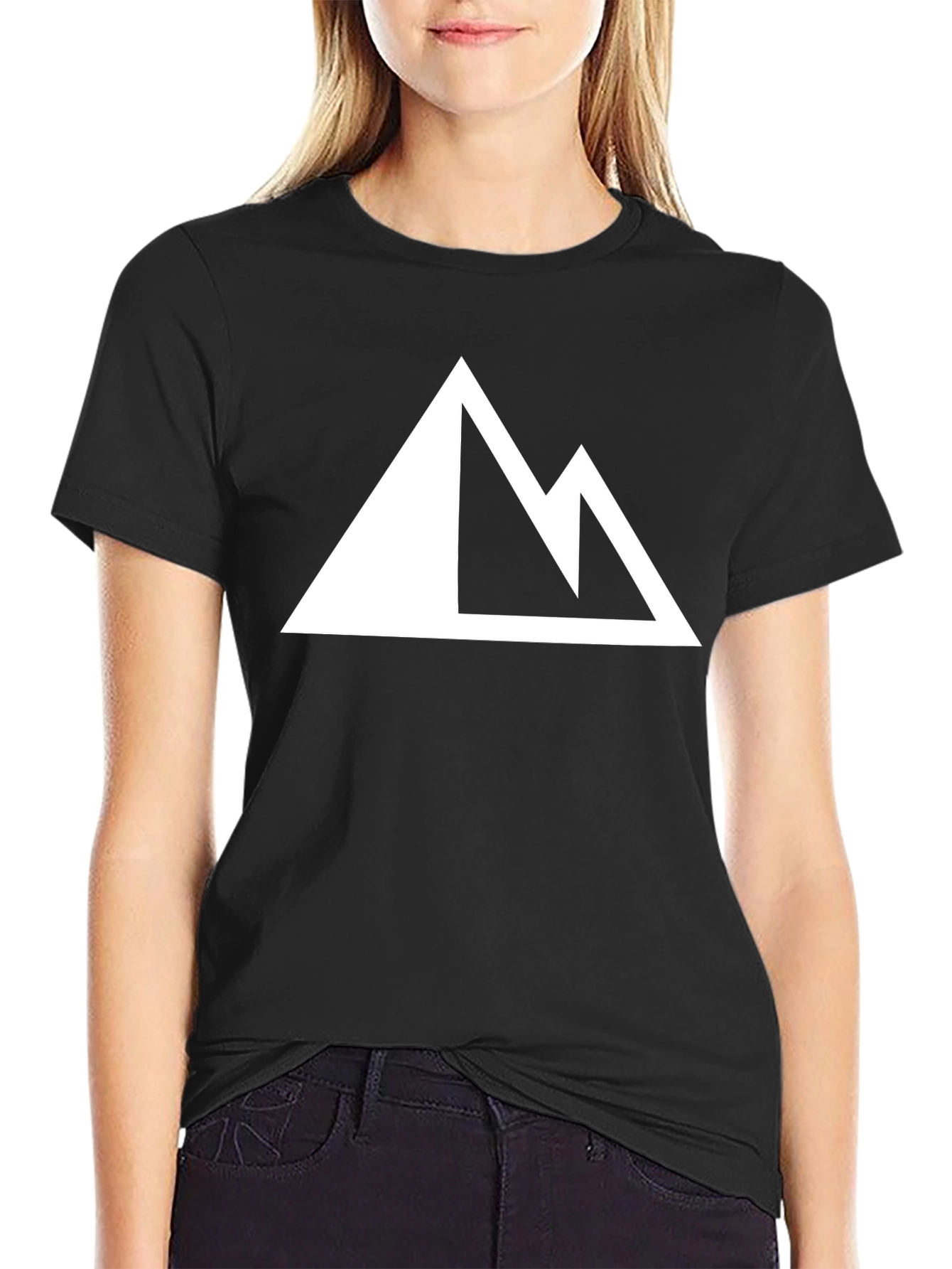 Mountain Peak Graphic Tee - Casual Black T-Shirt