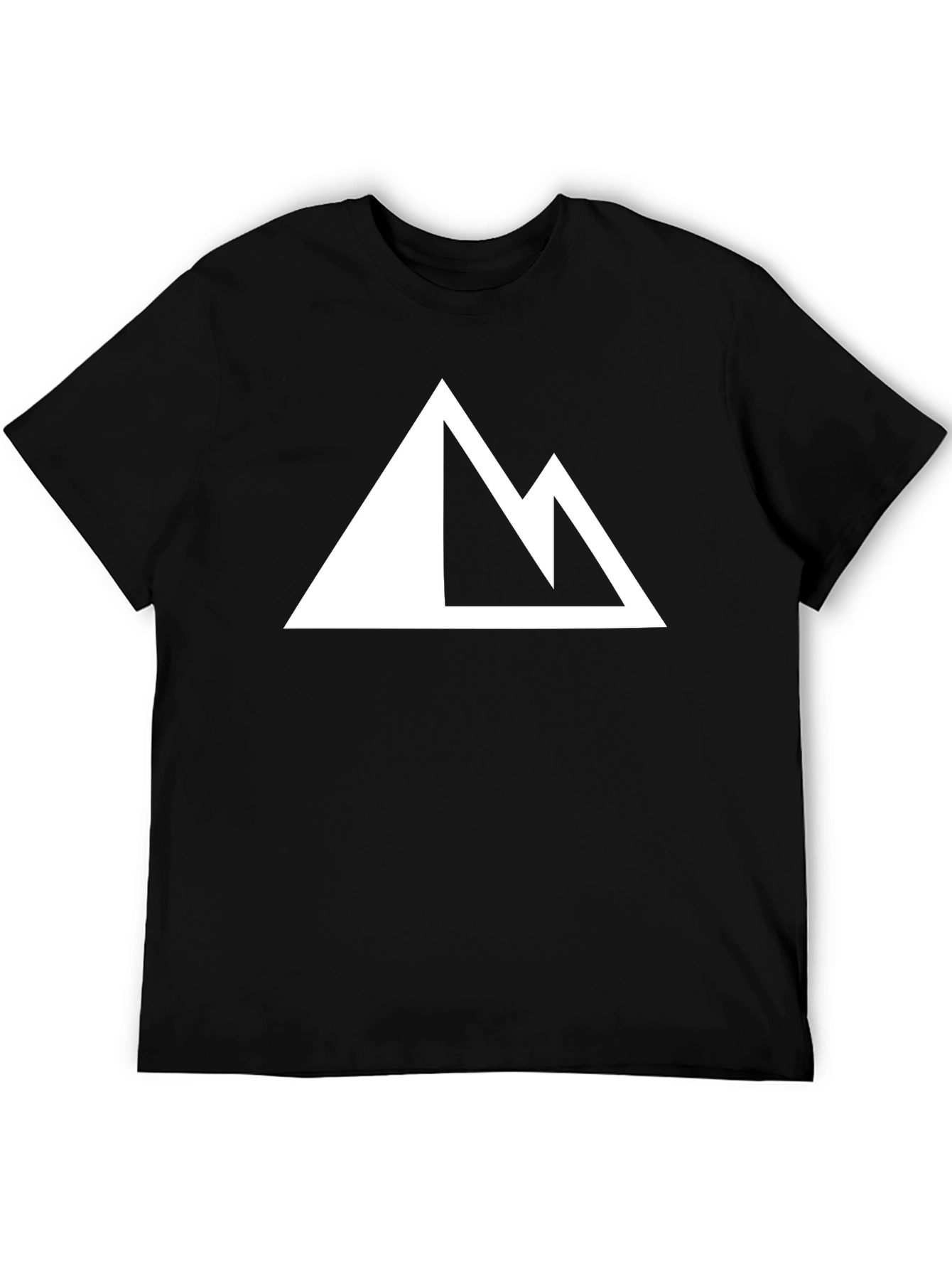 Mountain Peak Graphic Tee - Casual Black T-Shirt