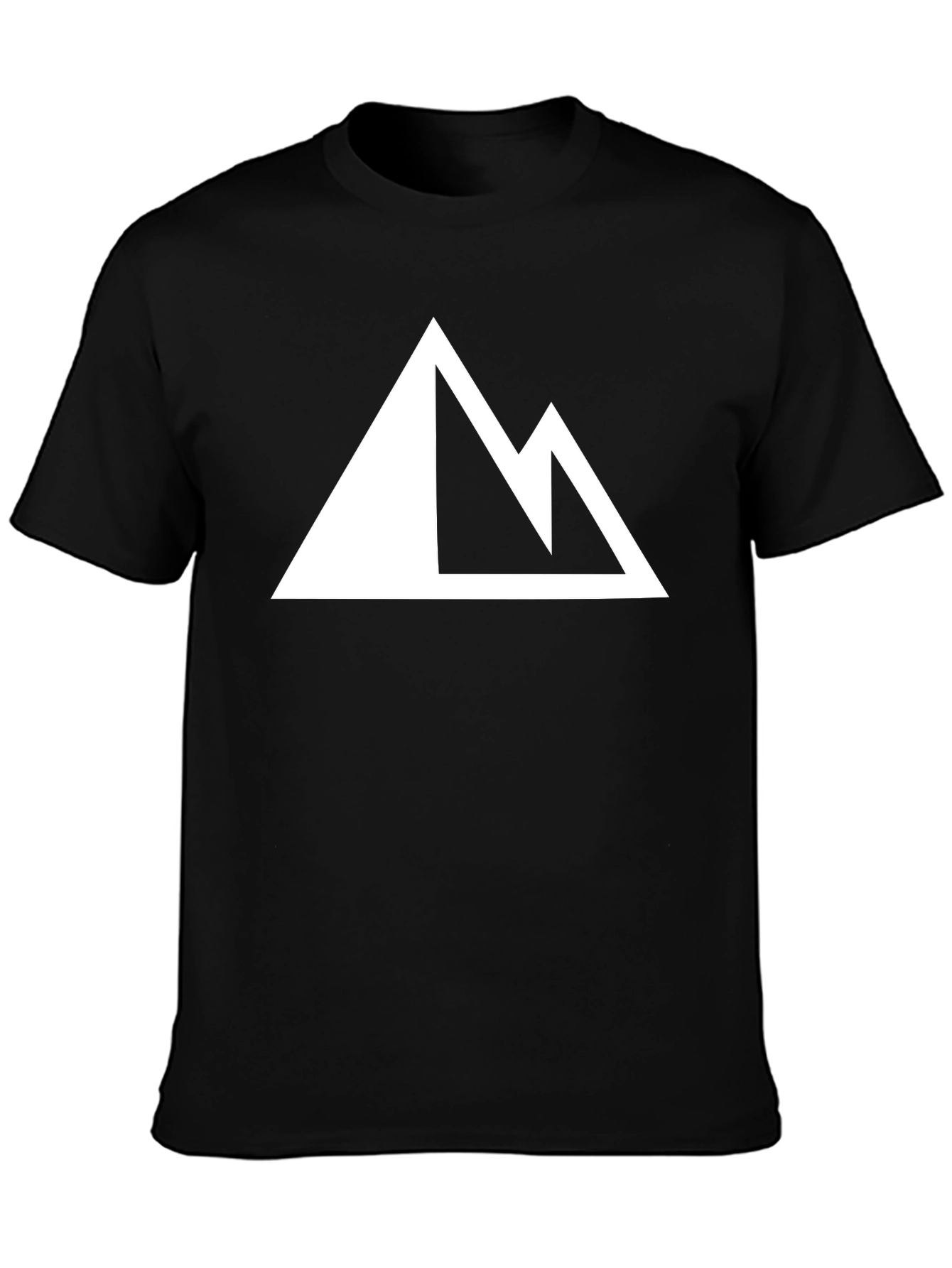 Mountain Peak Graphic Tee - Casual Black T-Shirt