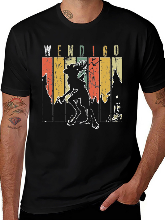 Wendigo Retro Graphic Tee - Black
