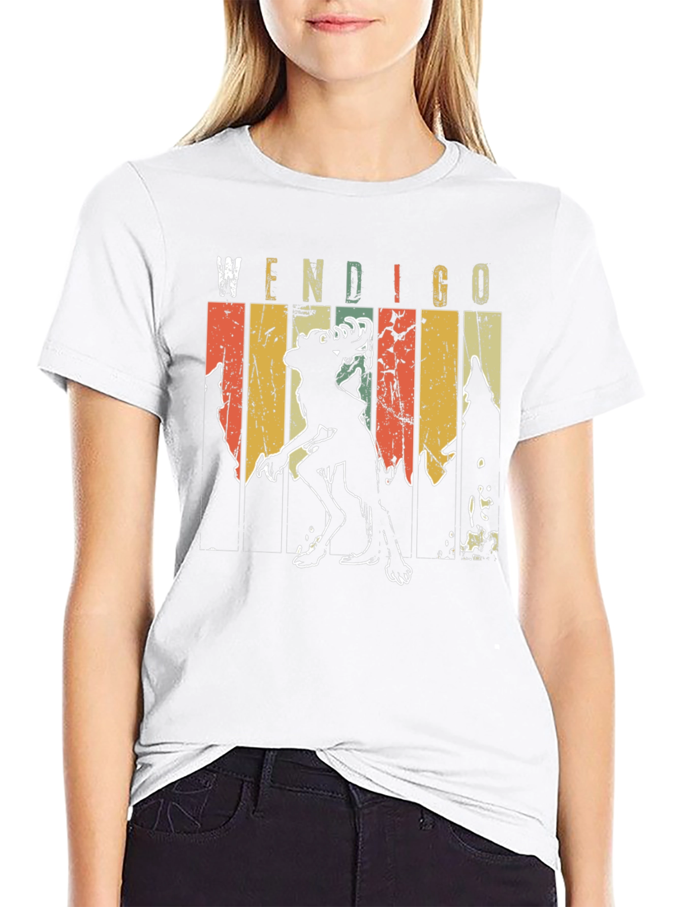 Wendigo Retro Graphic Tee - Black