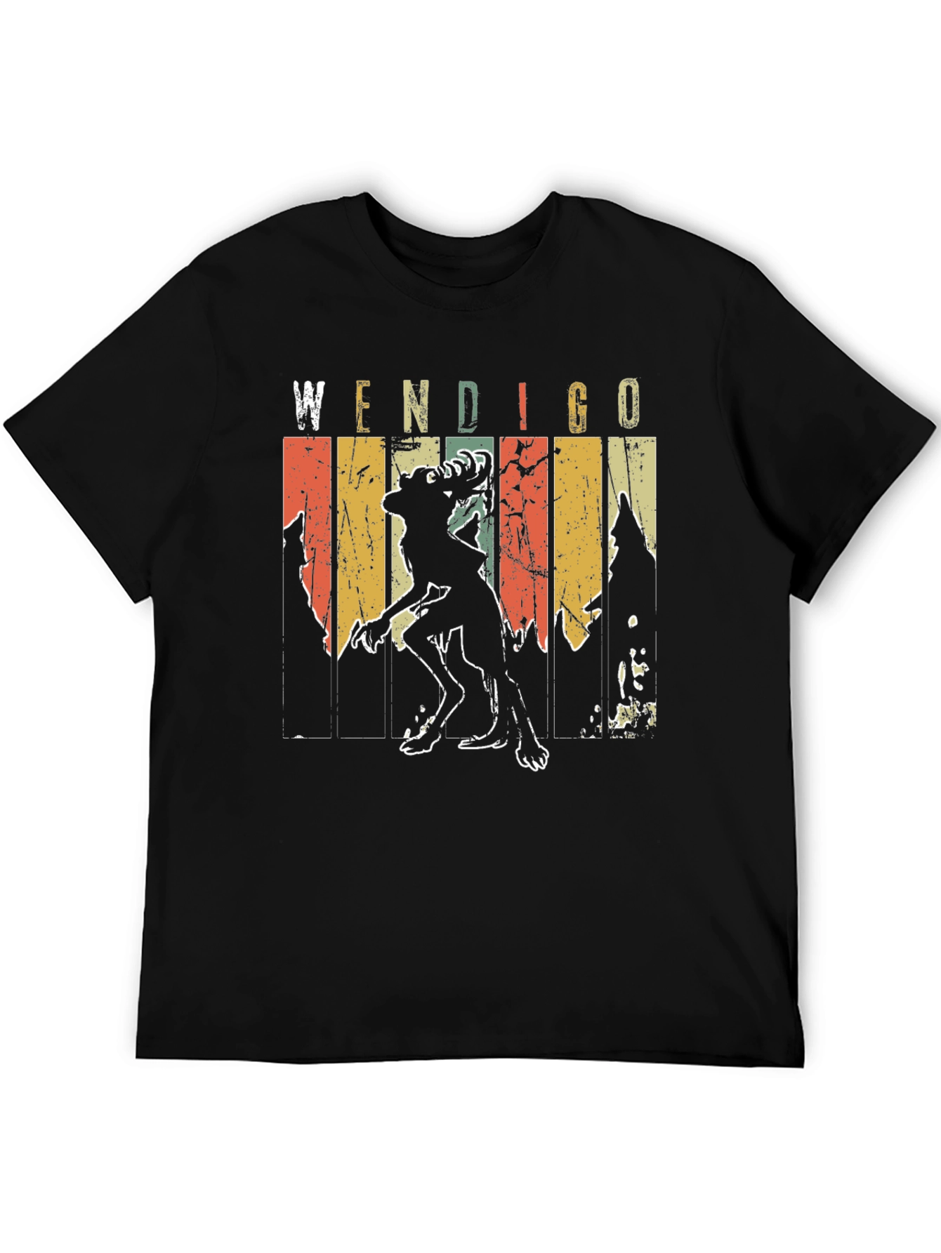 Wendigo Retro Graphic Tee - Black