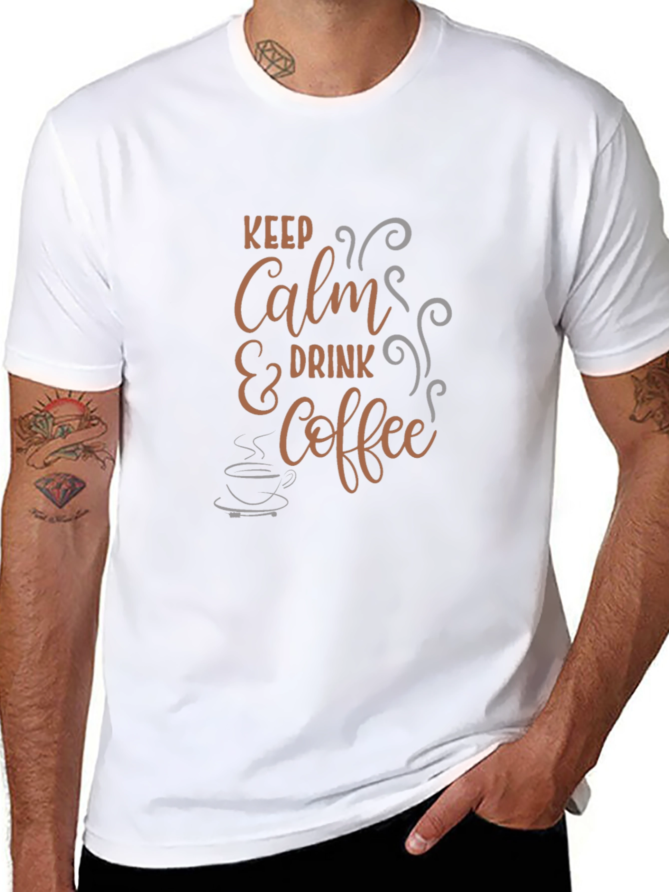 Keep Calm & Drink Coffee Black Tee