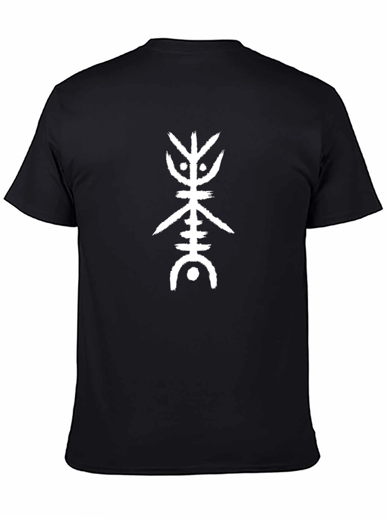 Symbol Graphic Tee - Black Cotton Blend Casual Top