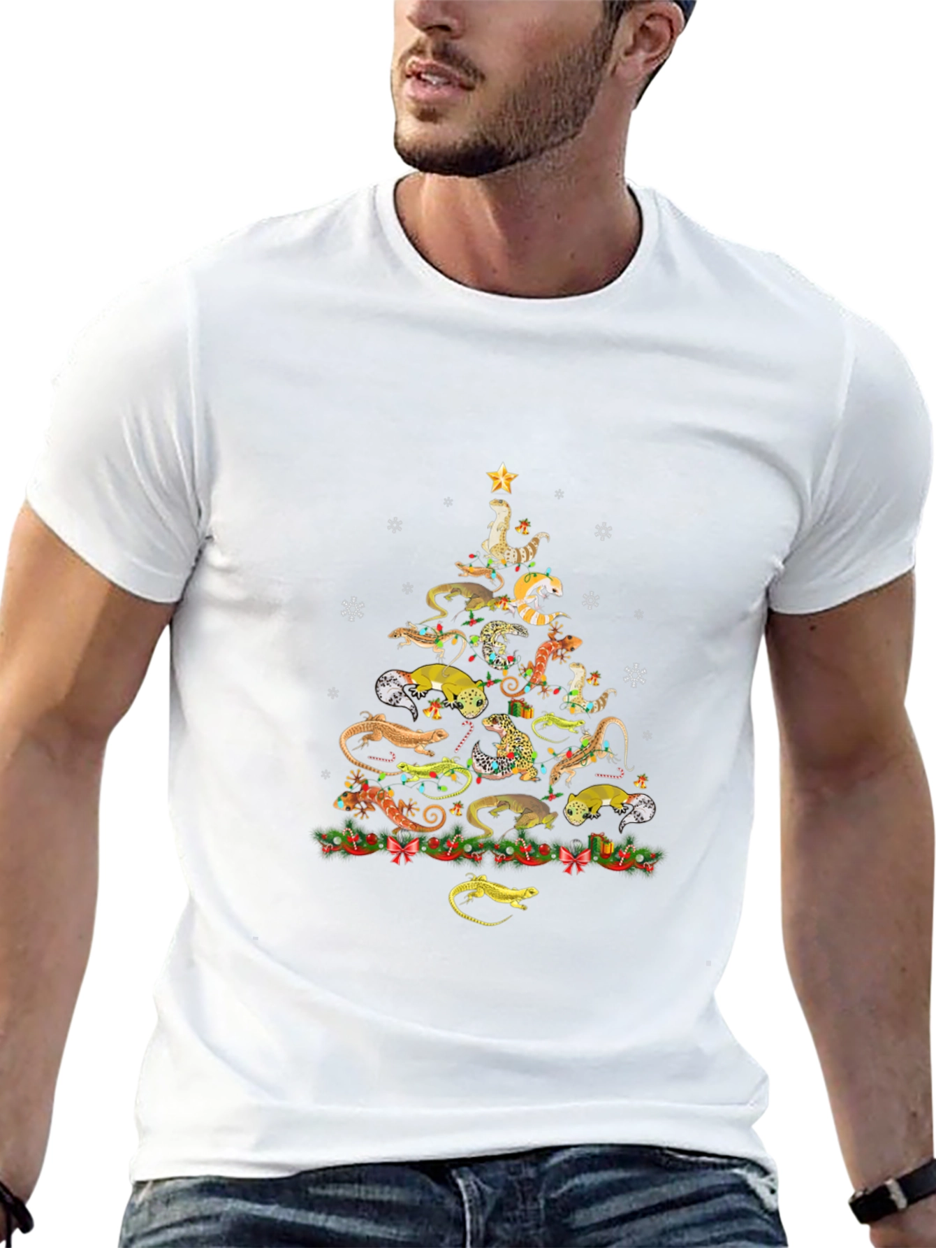 Gecko Christmas Tree T-Shirt