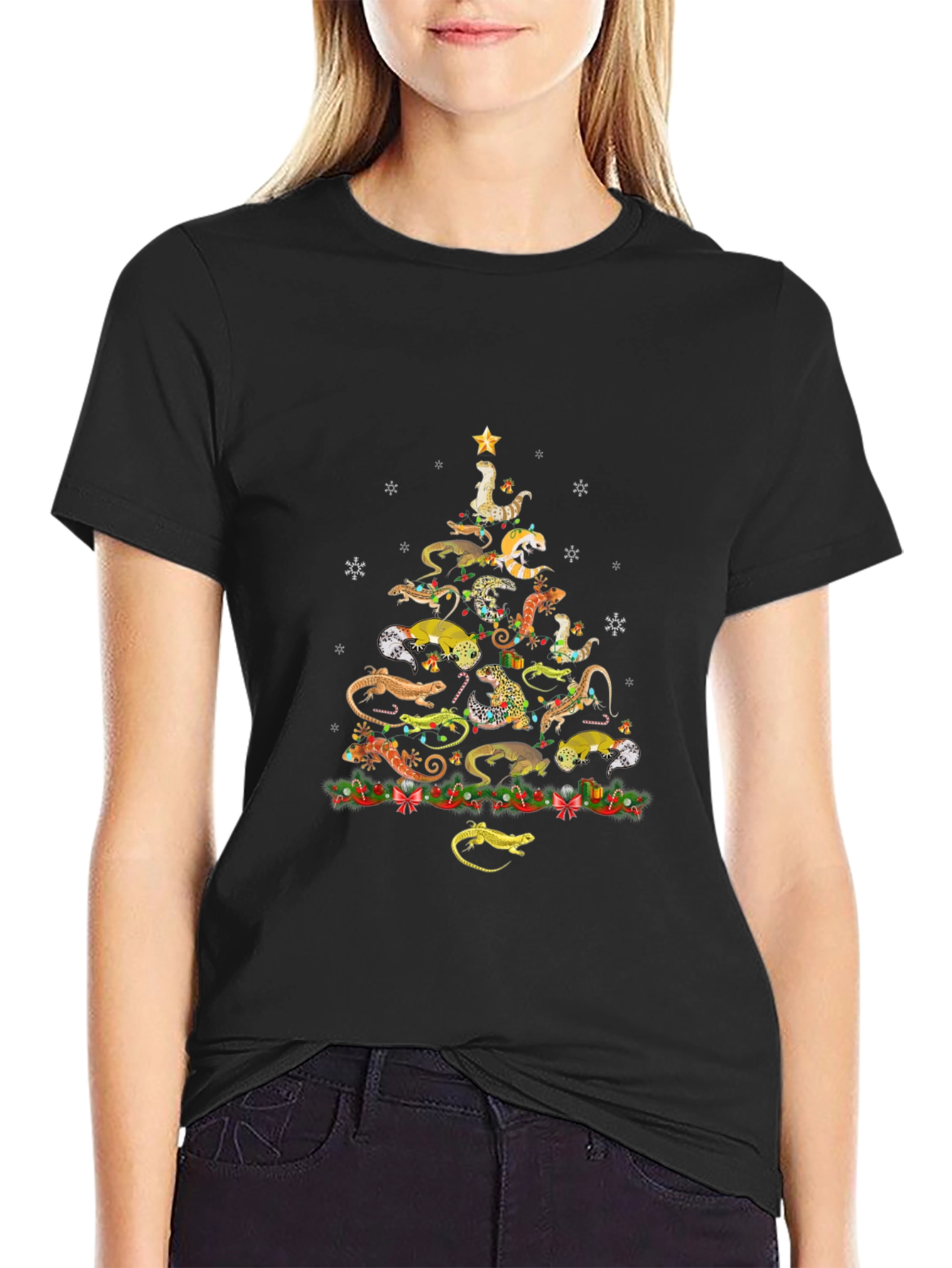 Gecko Christmas Tree T-Shirt