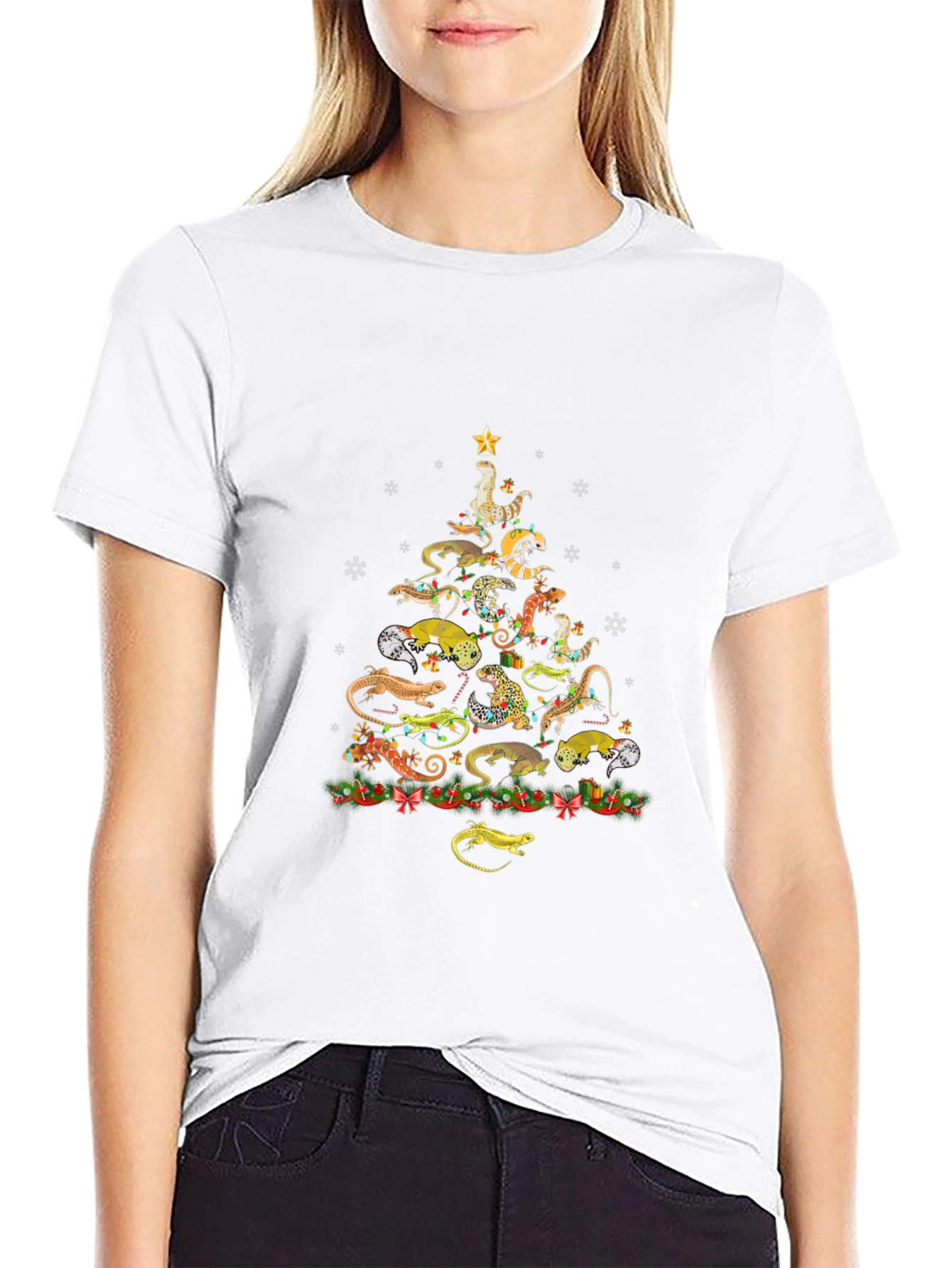 Gecko Christmas Tree T-Shirt