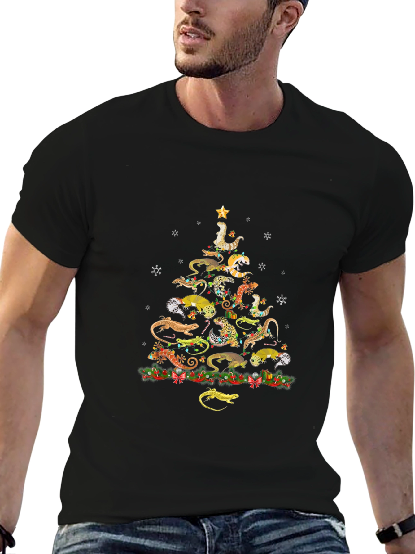 Gecko Christmas Tree T-Shirt