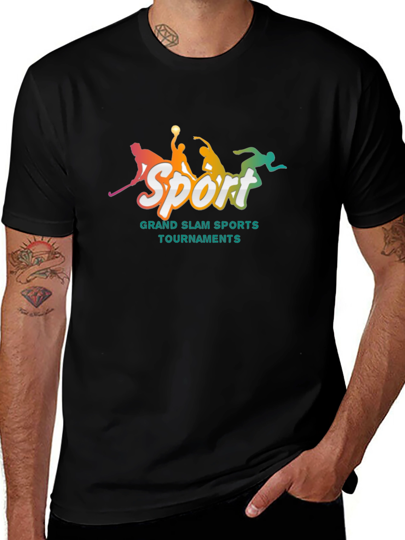 Grand Slam Sports Tournaments Black T-Shirt