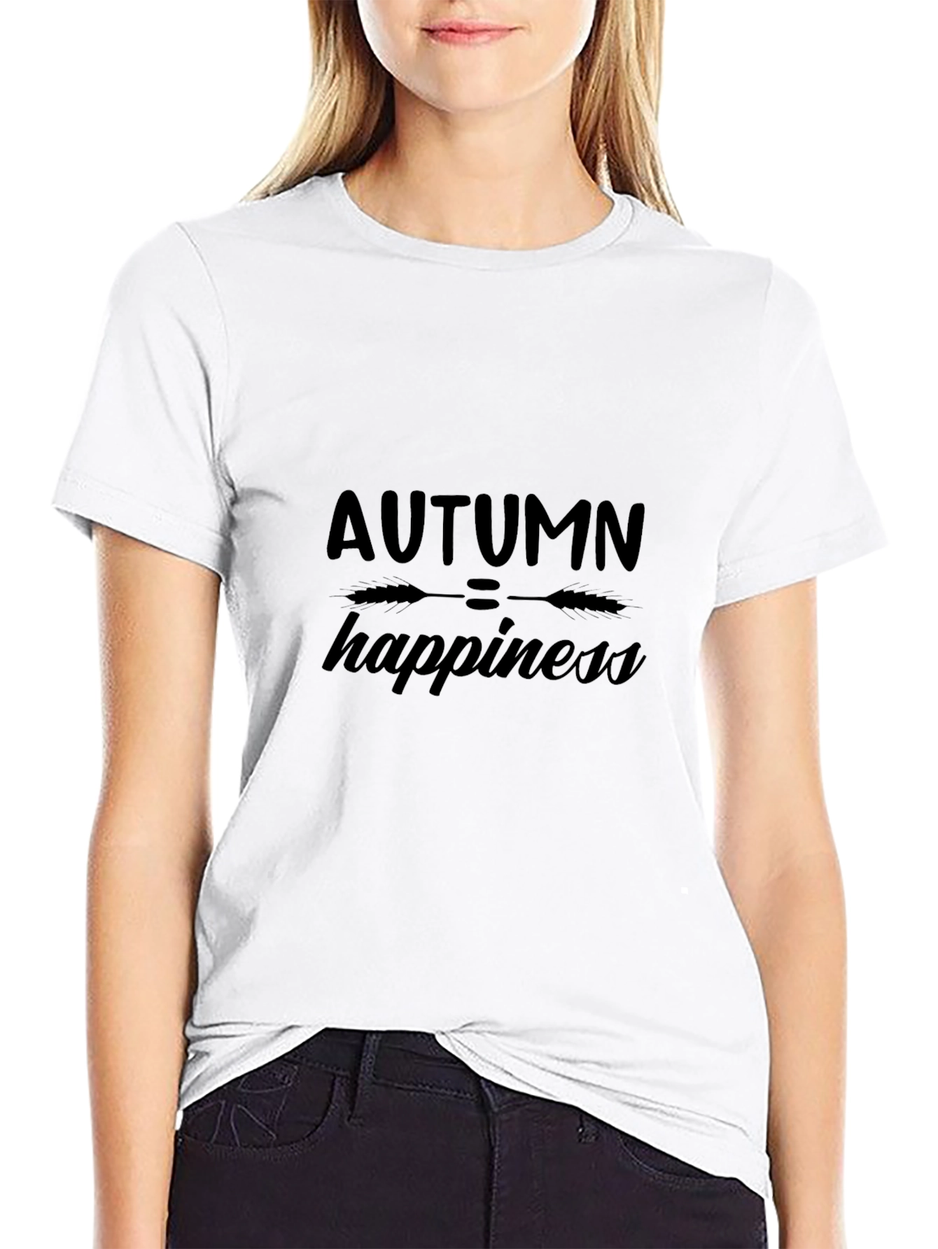 Autumn Happiness Graphic Tee - Black Unisex