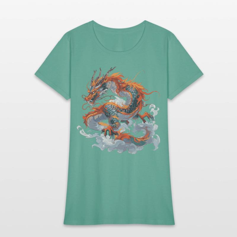 Orange Chinese dragon