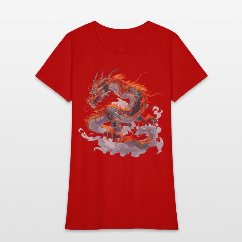 Orange Chinese dragon