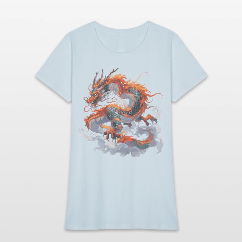 Orange Chinese dragon