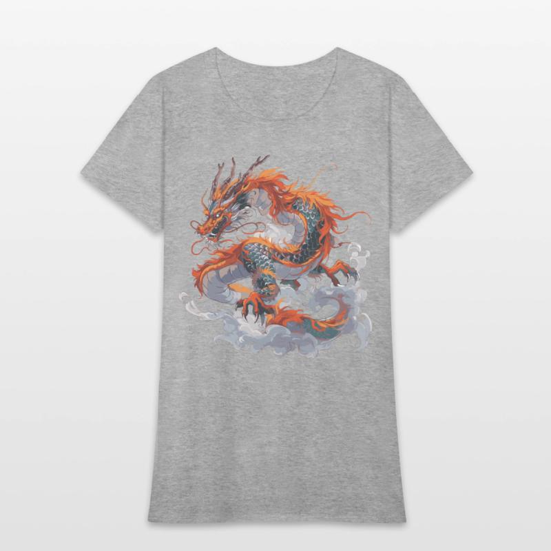 Orange Chinese dragon