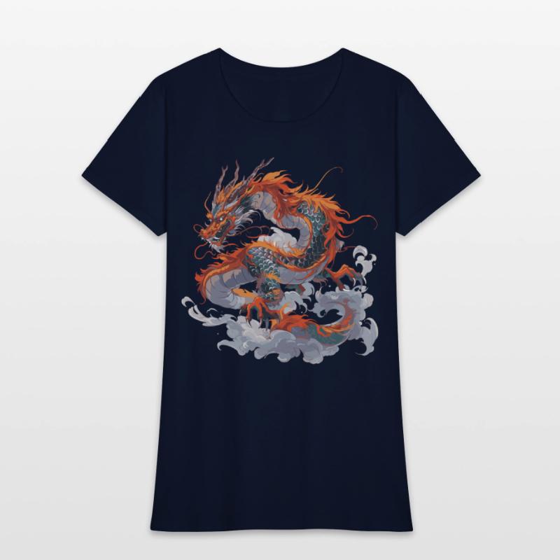 Orange Chinese dragon