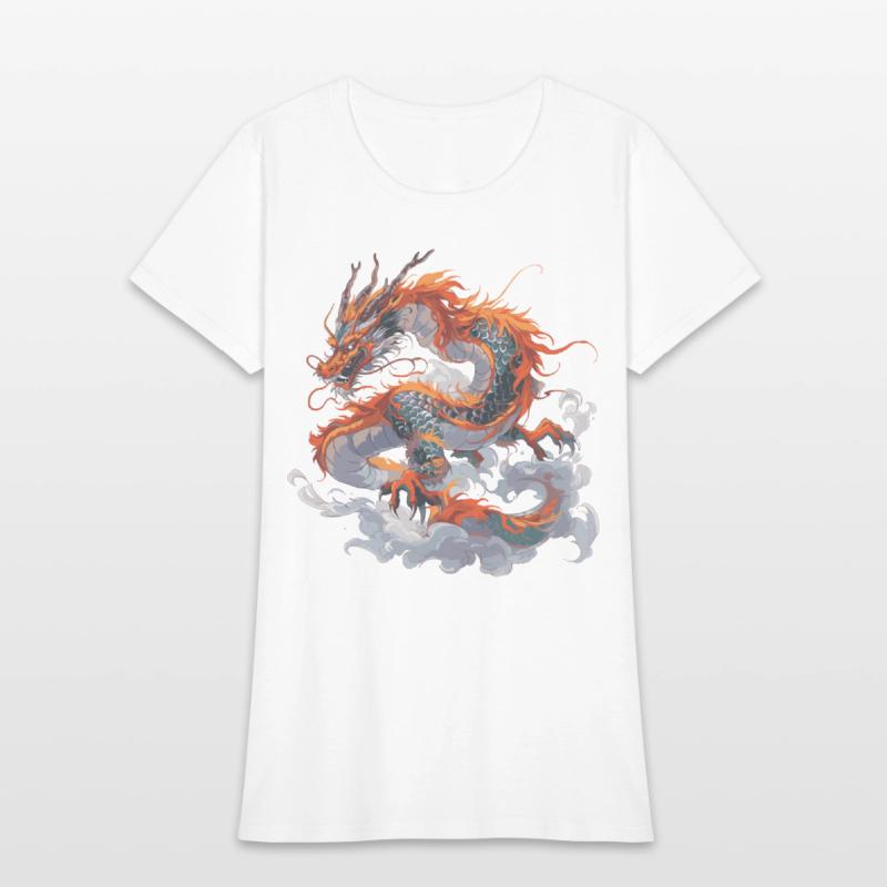 Orange Chinese dragon