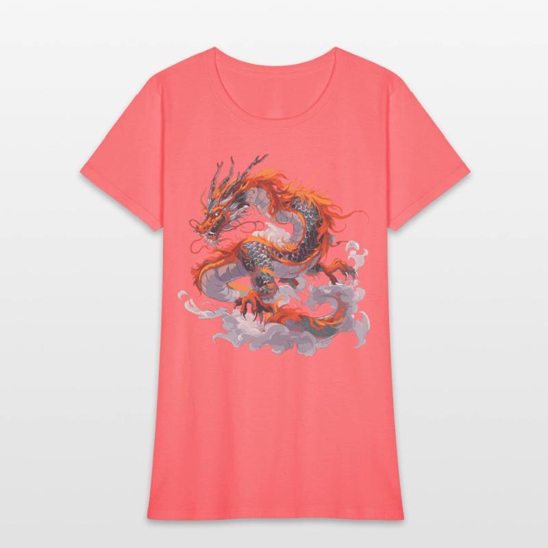 Orange Chinese dragon