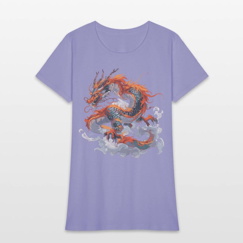 Orange Chinese dragon