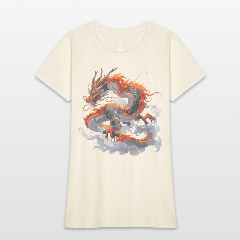 Orange Chinese dragon