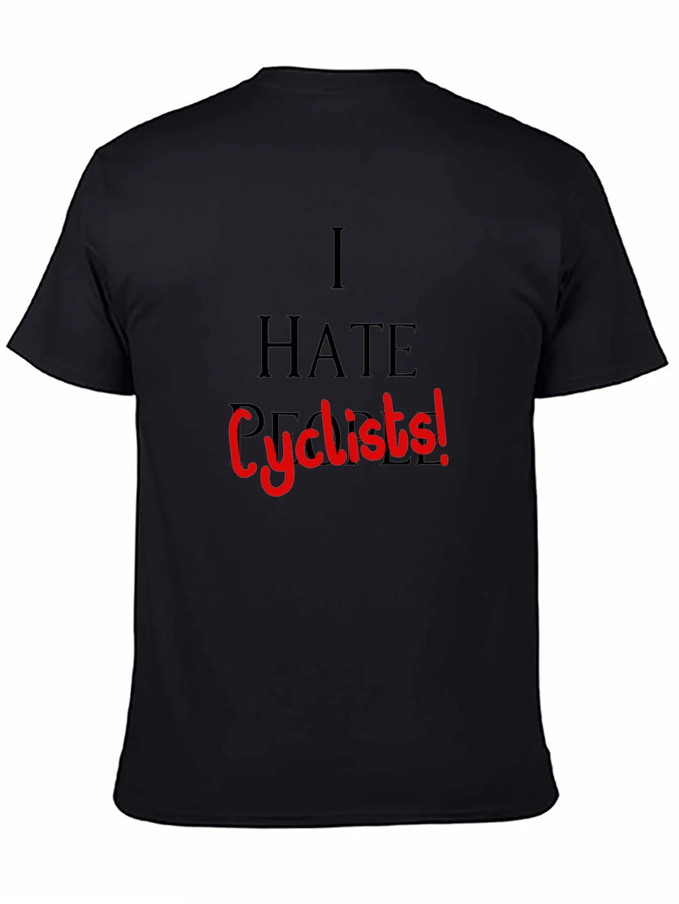I Hate People Cyclists Funny T-Shirt