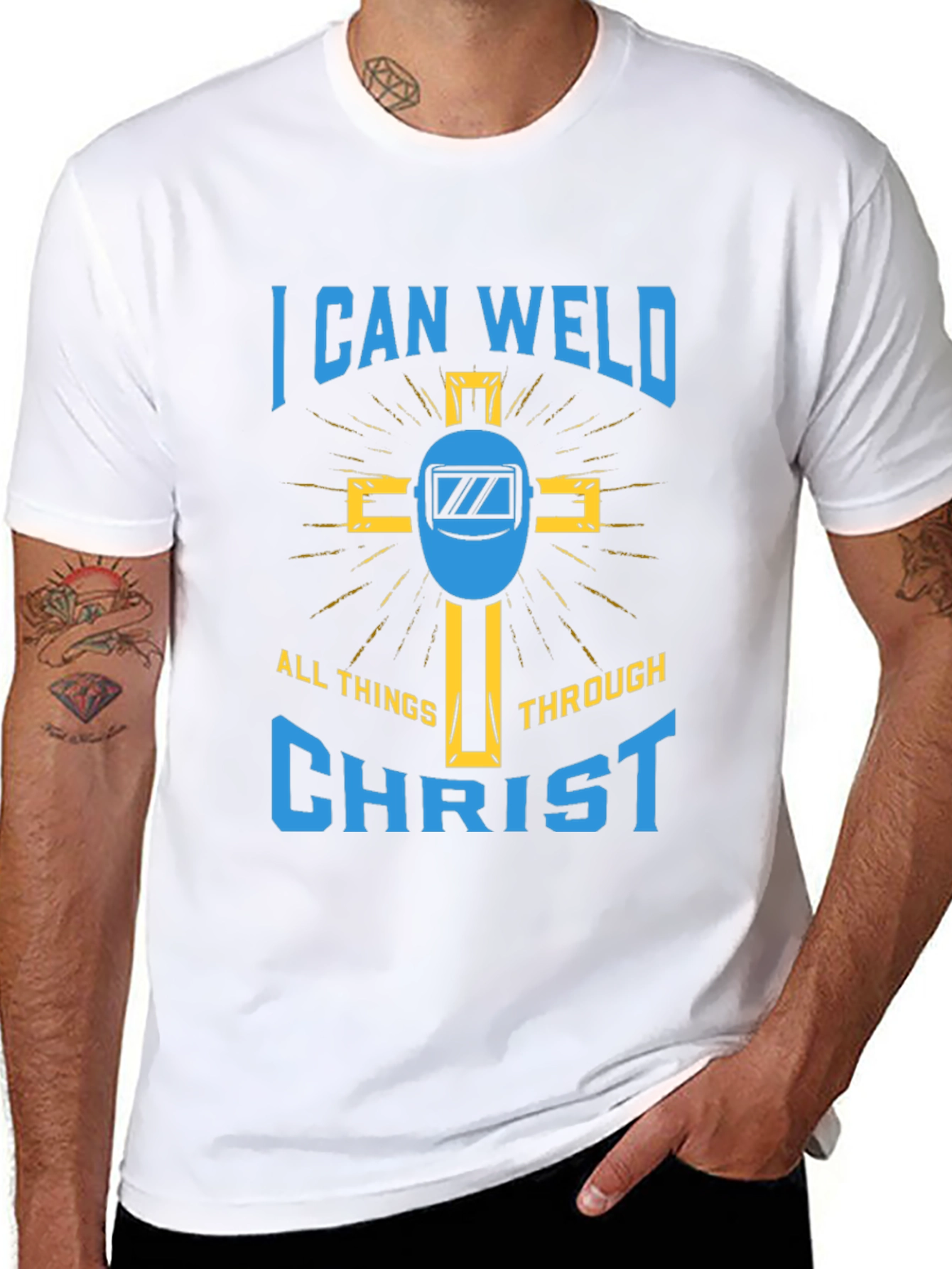 I Can Weld Through Christ Graphic Tee