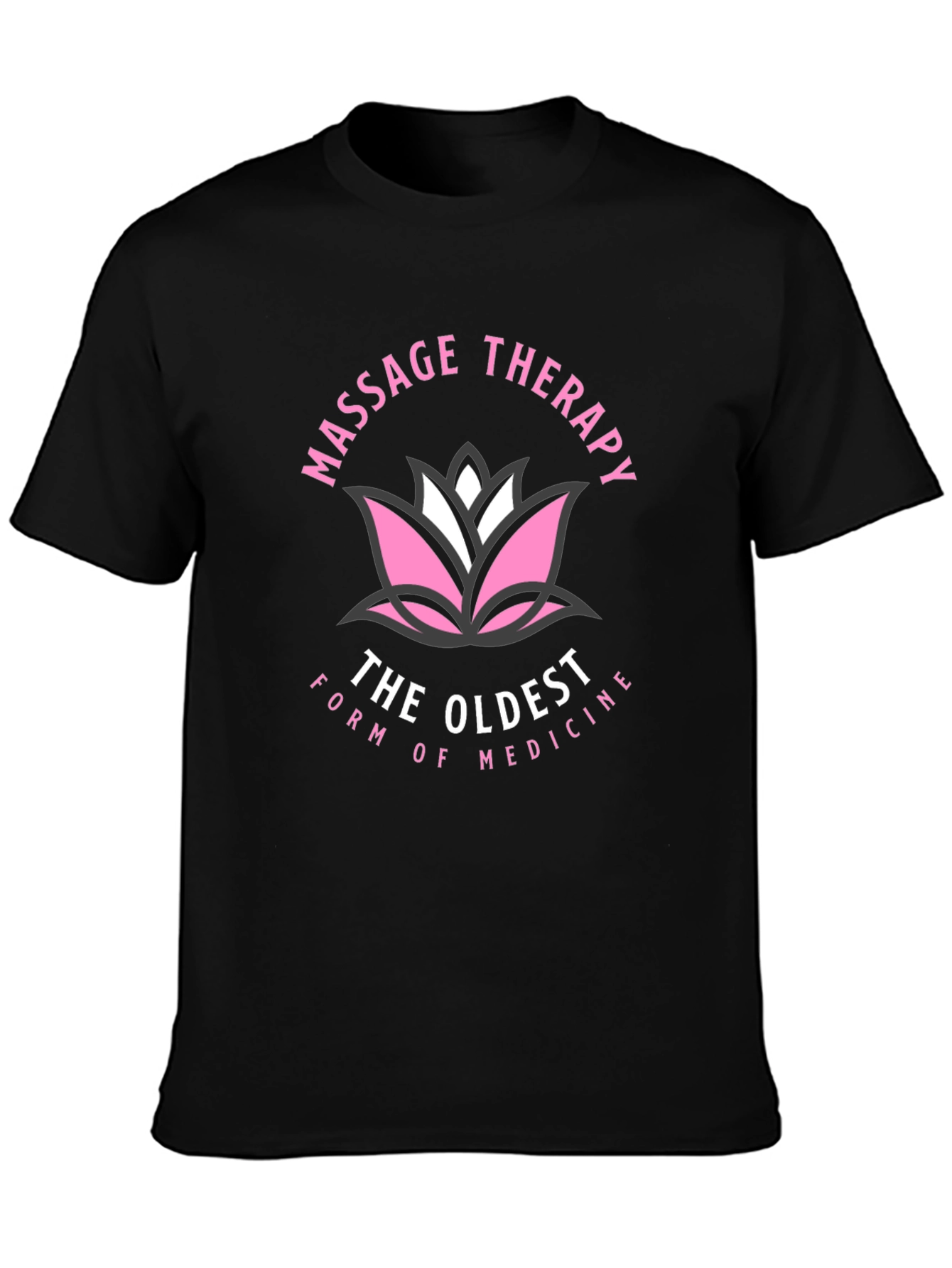 Massage Therapy T-Shirt - Lotus Design