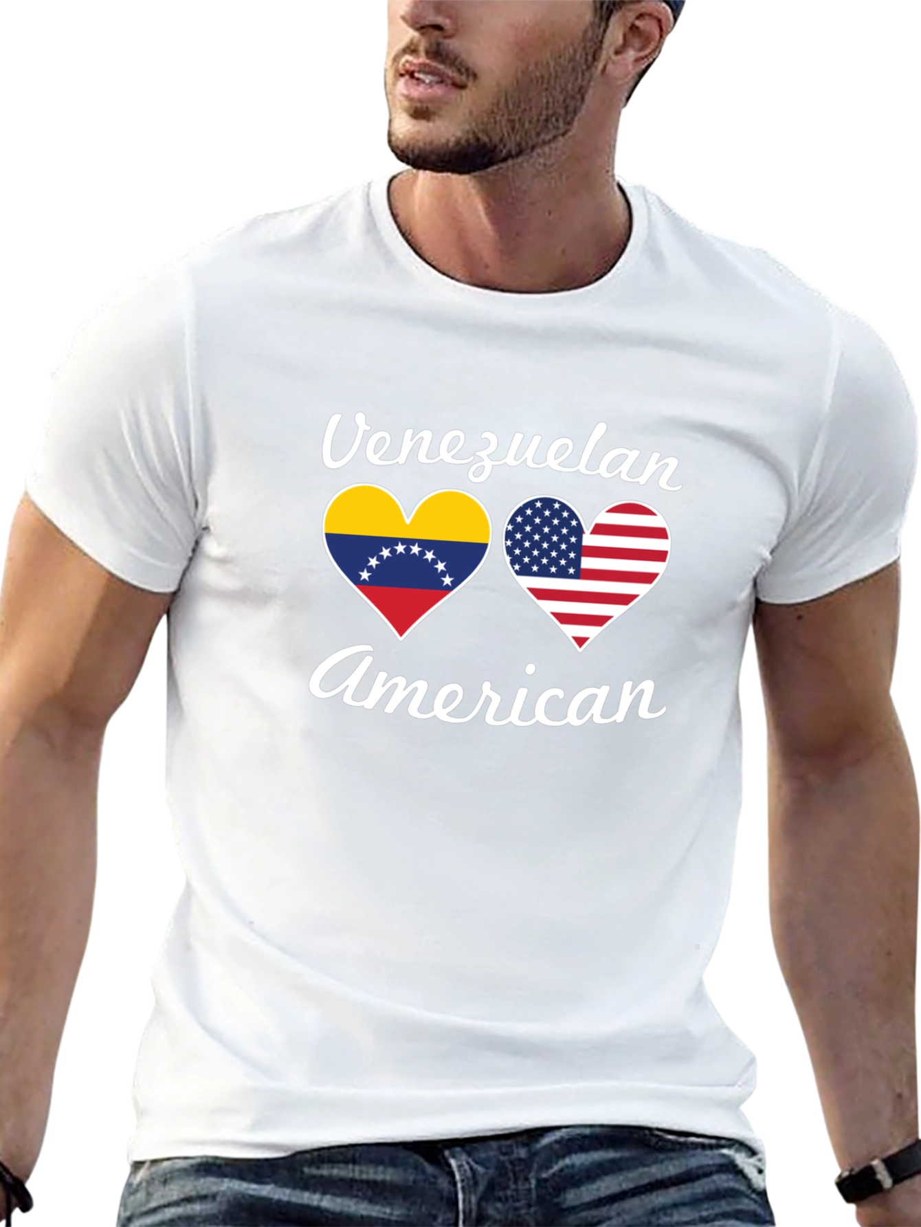 Venezuelan American Heart Flag T-Shirt