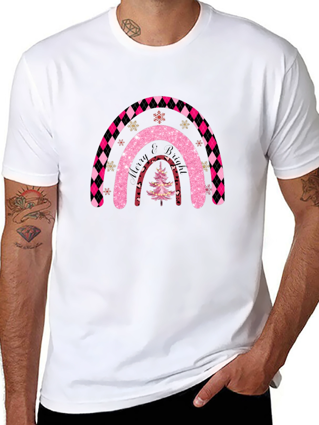 Festive Rainbow Christmas Tree T-Shirt