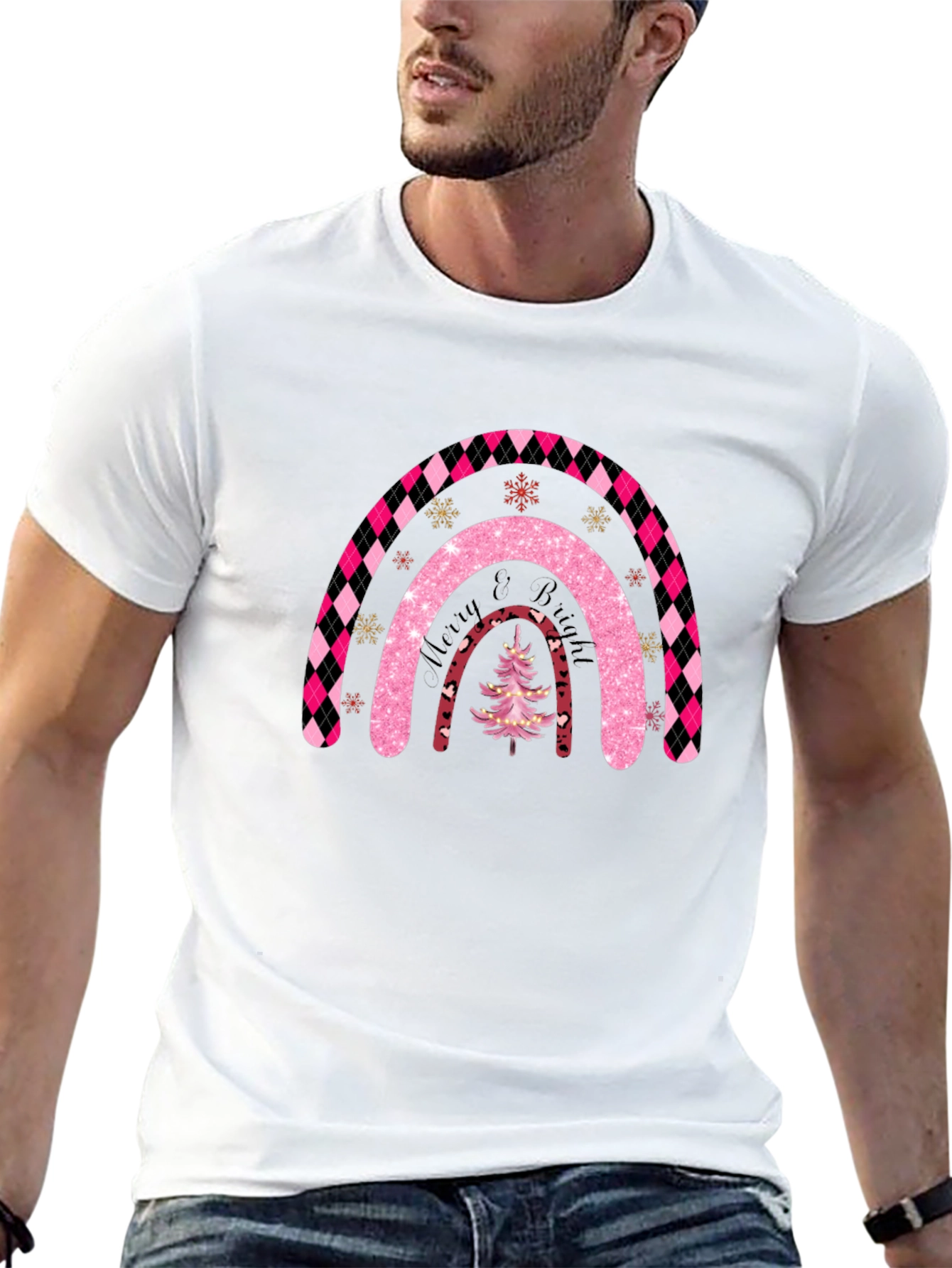 Festive Rainbow Christmas Tree T-Shirt