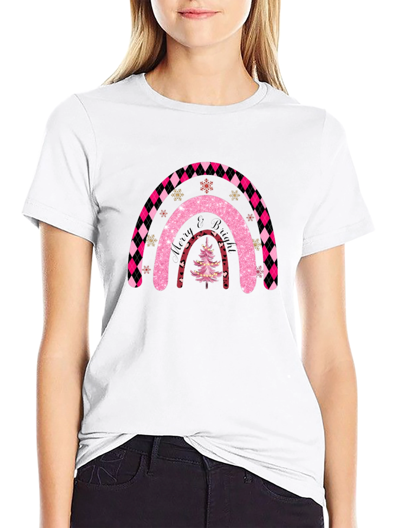Festive Rainbow Christmas Tree T-Shirt