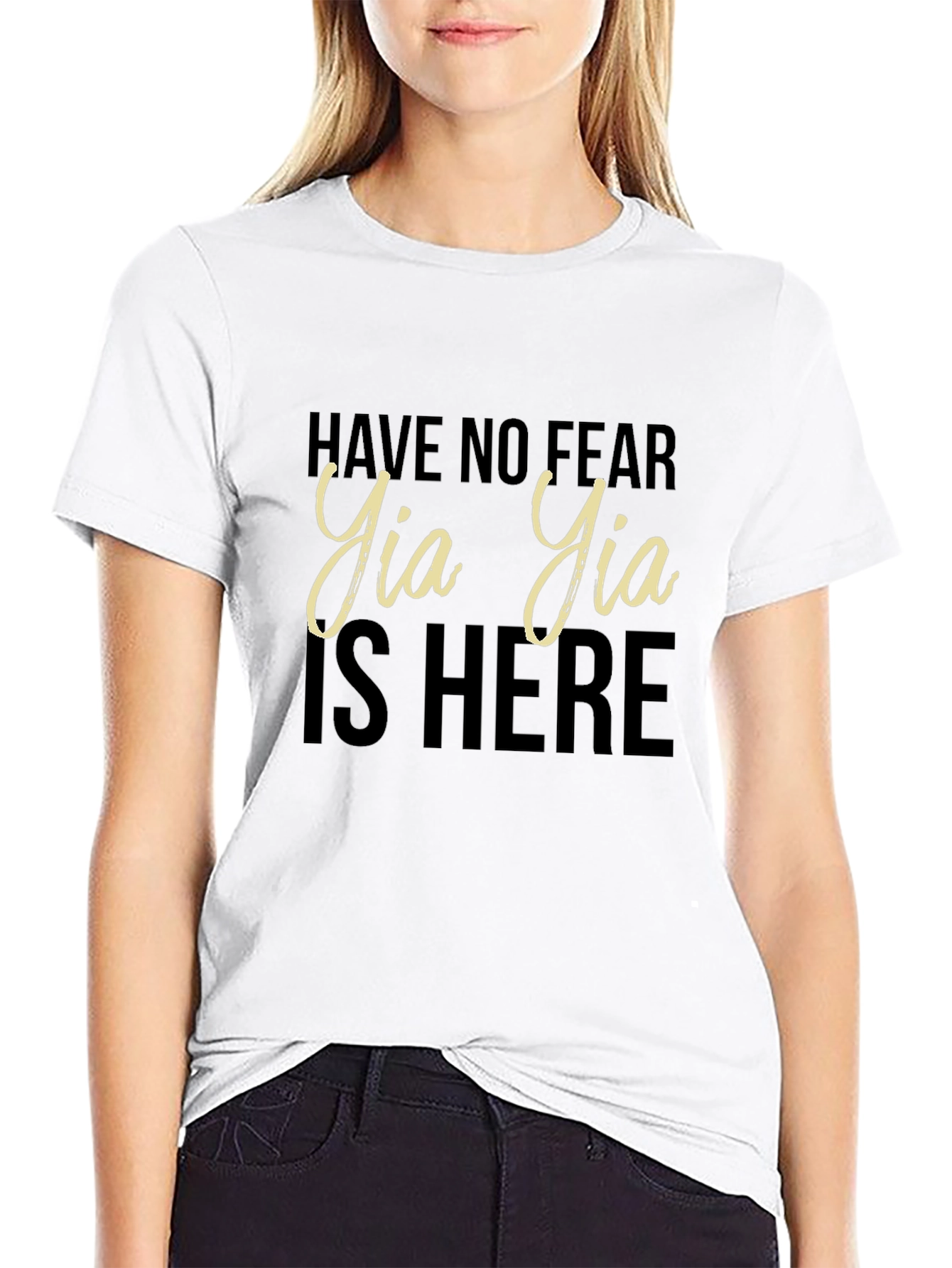 Have No Fear Yia Yia Is Here Black T-Shirt