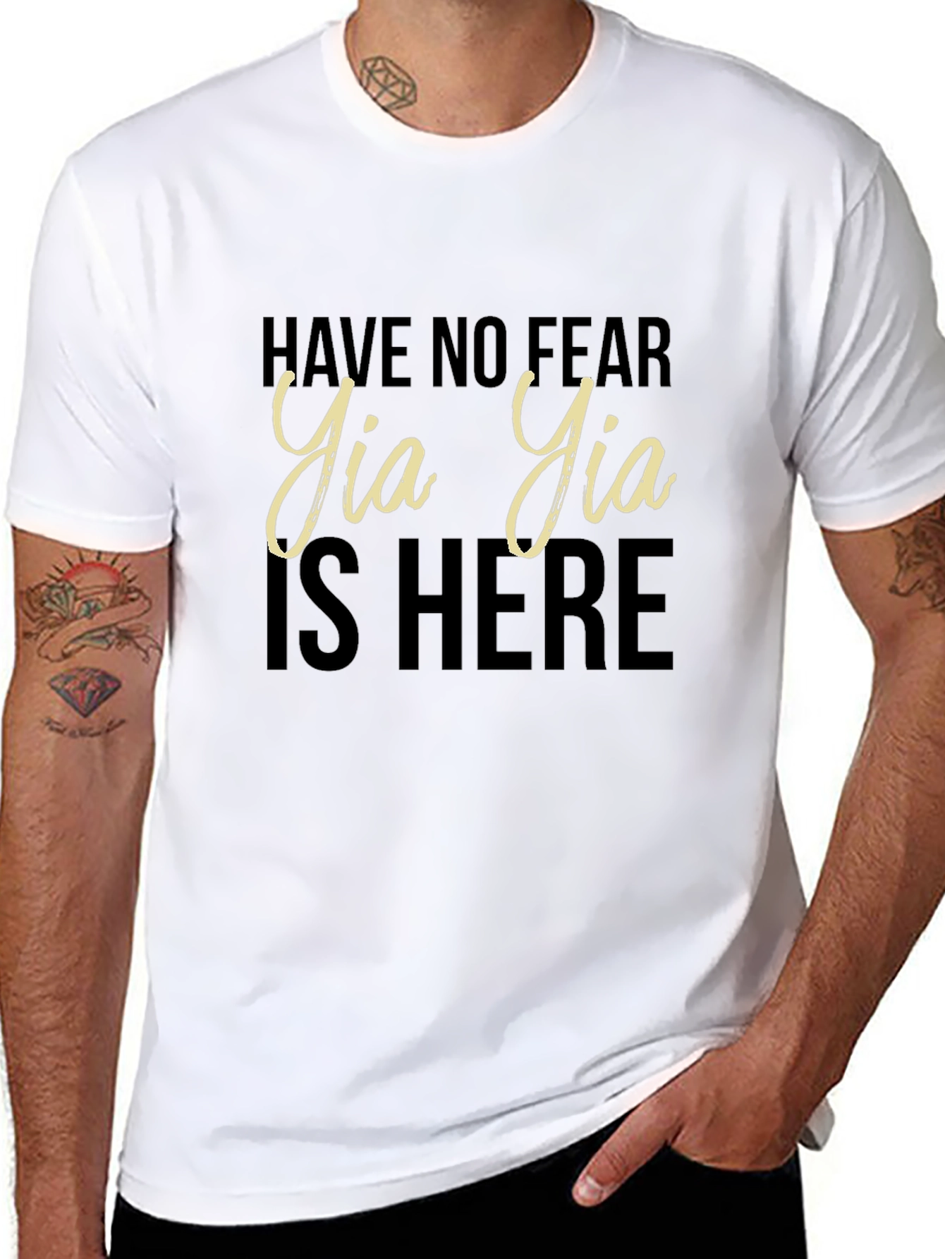 Have No Fear Yia Yia Is Here Black T-Shirt
