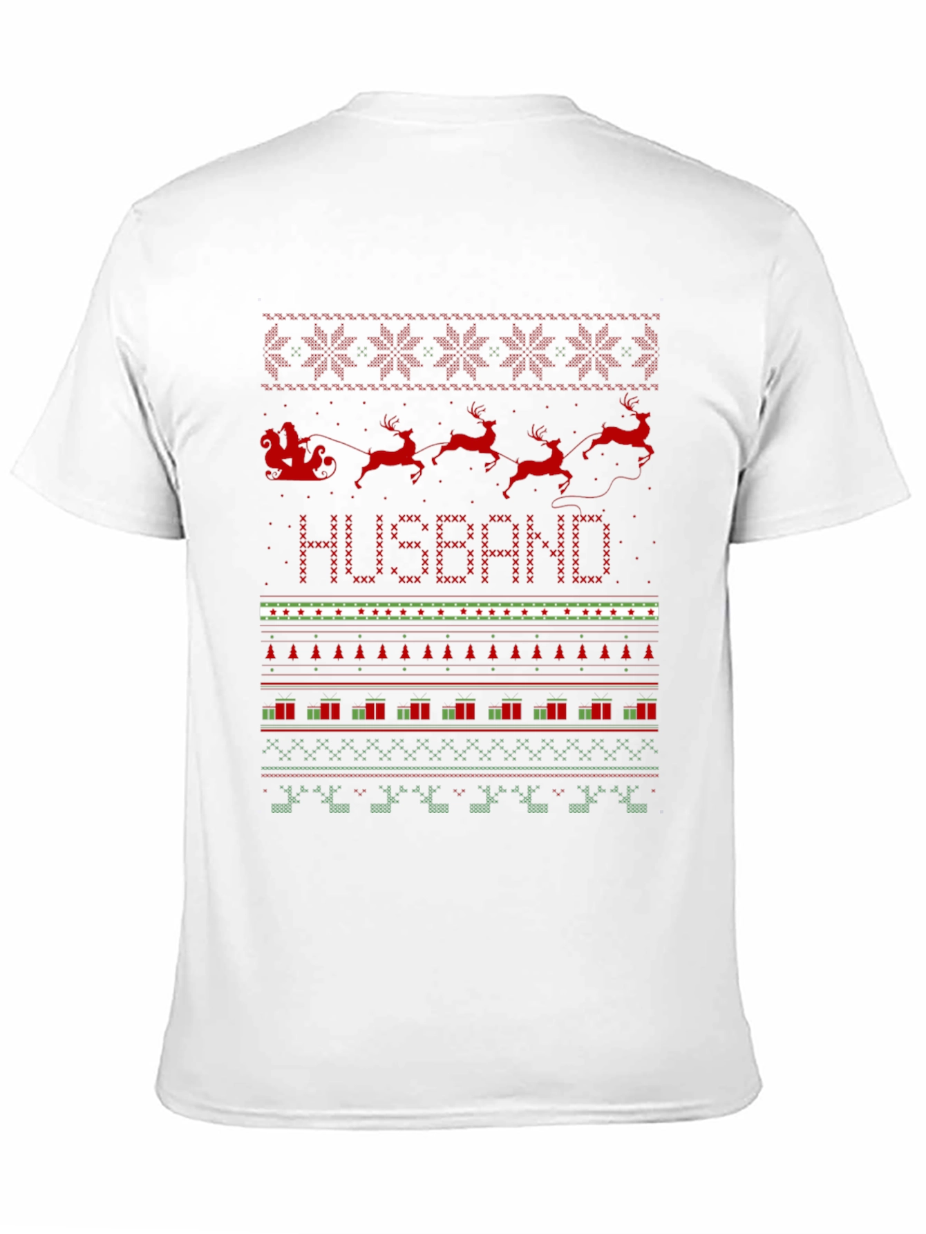 Husband Ugly Christmas Sweater Style T-Shirt