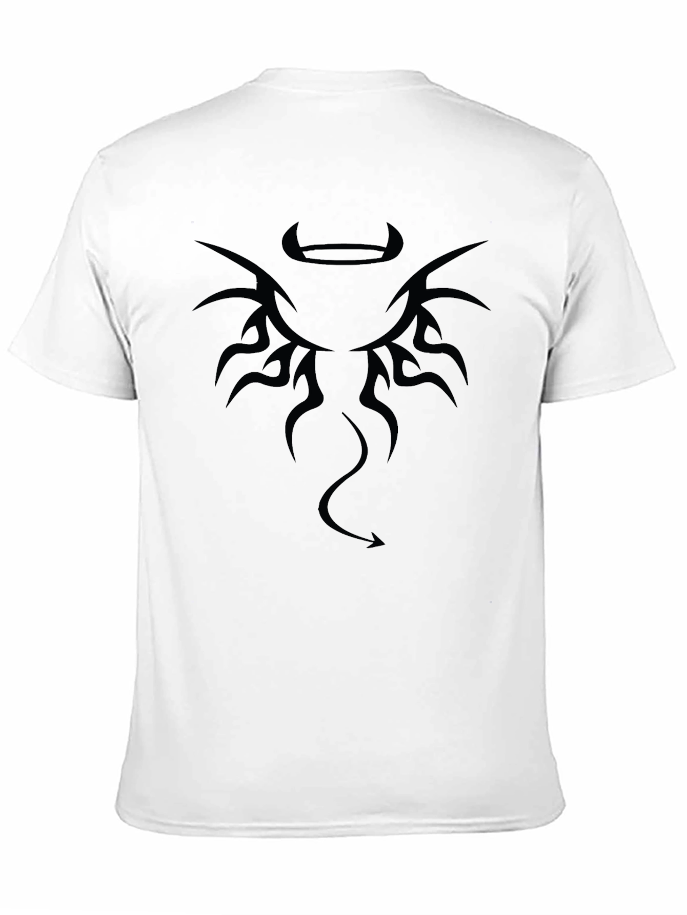 Edgy Angel & Devil Black Graphic Tee