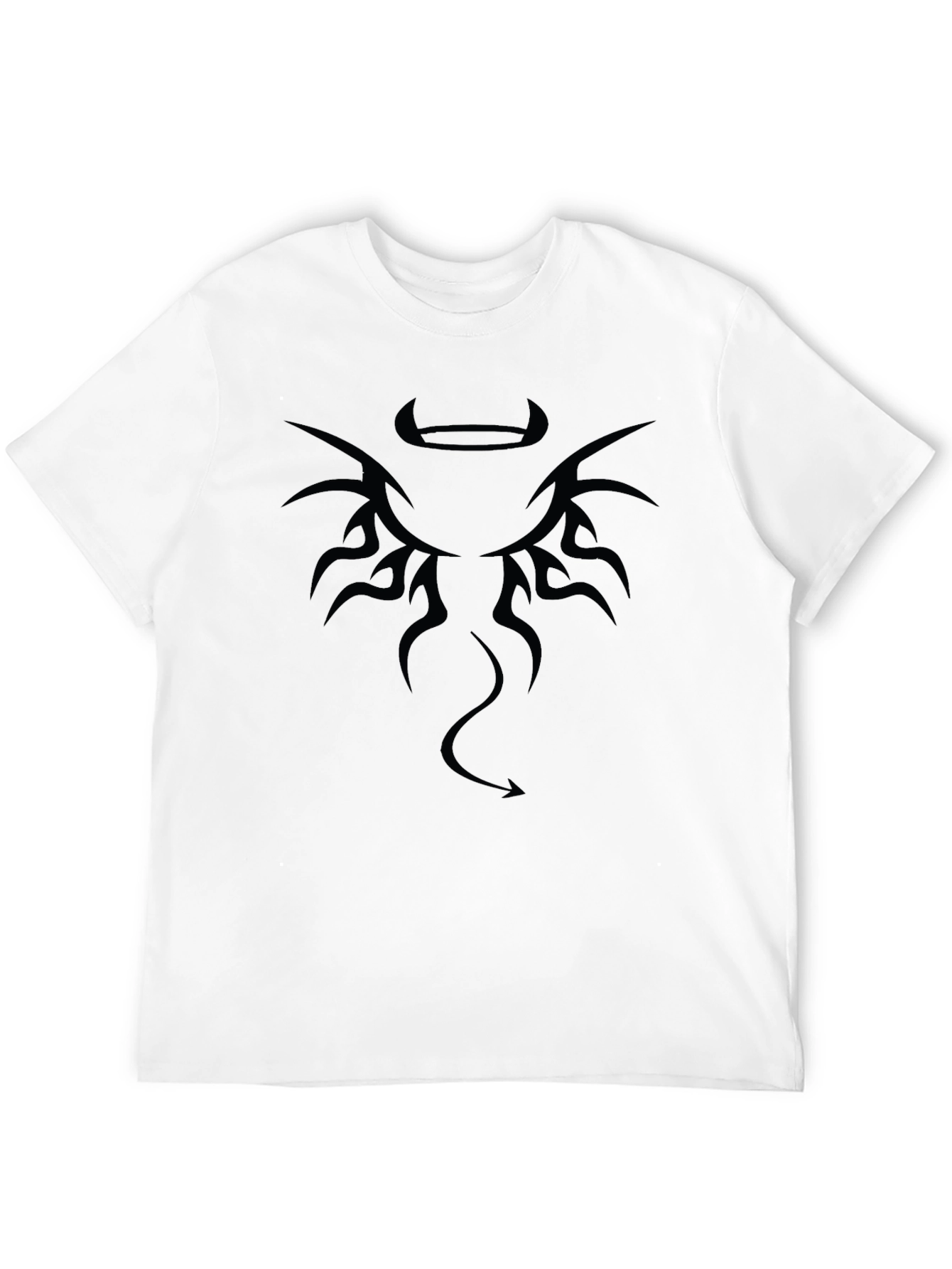 Edgy Angel & Devil Black Graphic Tee