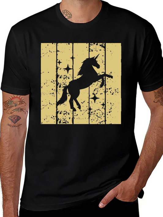 Unicorn Graphic T-Shirt - Black Casual Tee