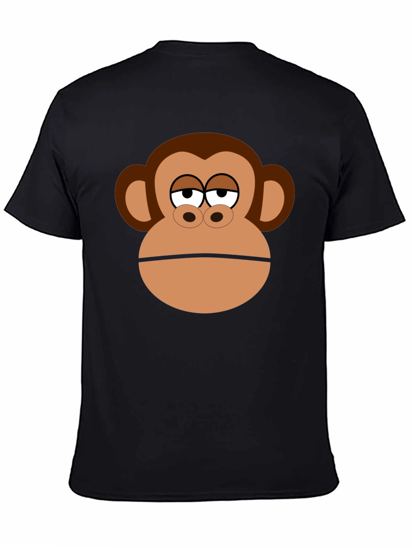 Monkey Face Graphic Black T-Shirt