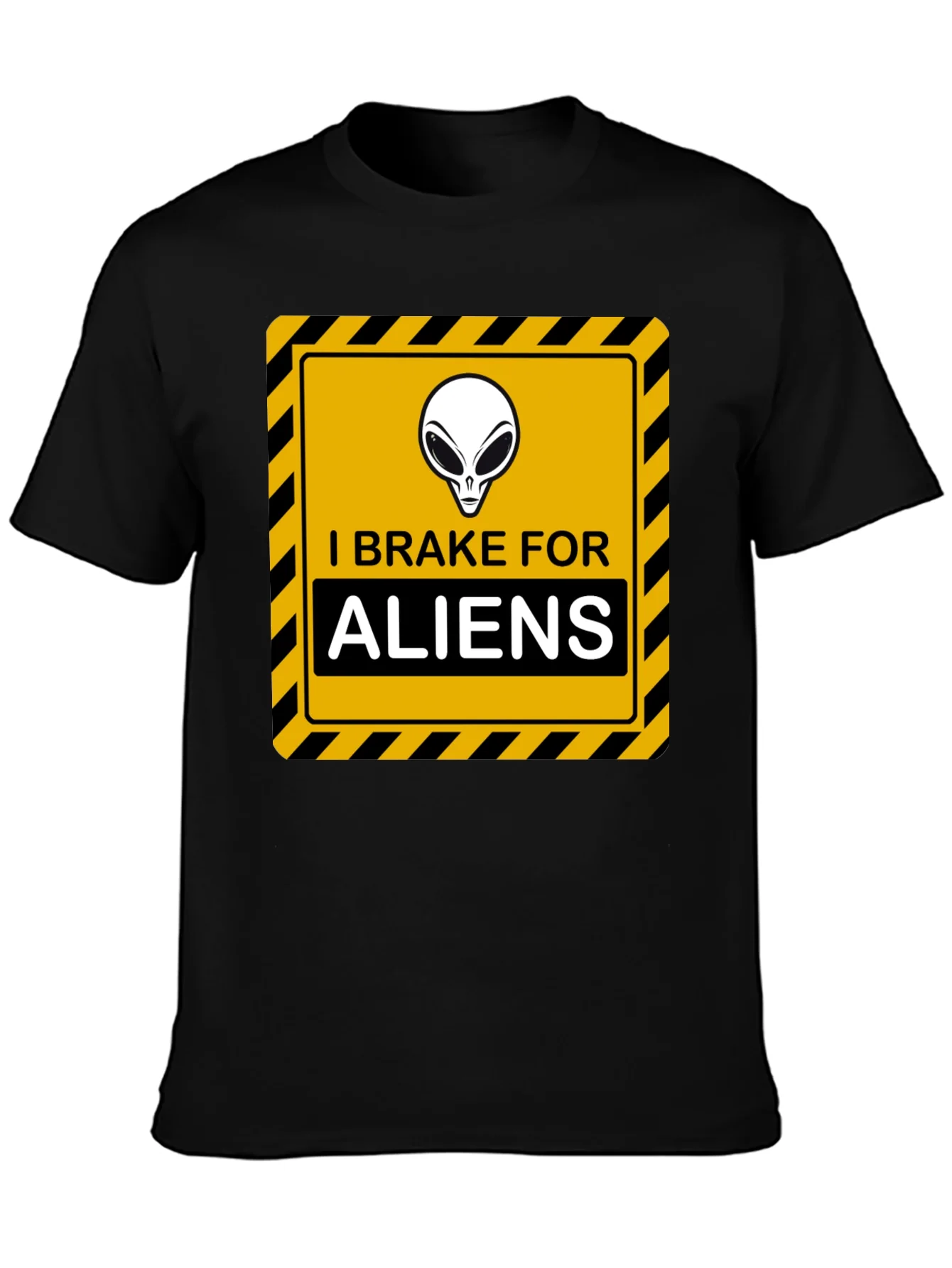 I Brake for Aliens T-Shirt - Sci-Fi Humor Tee