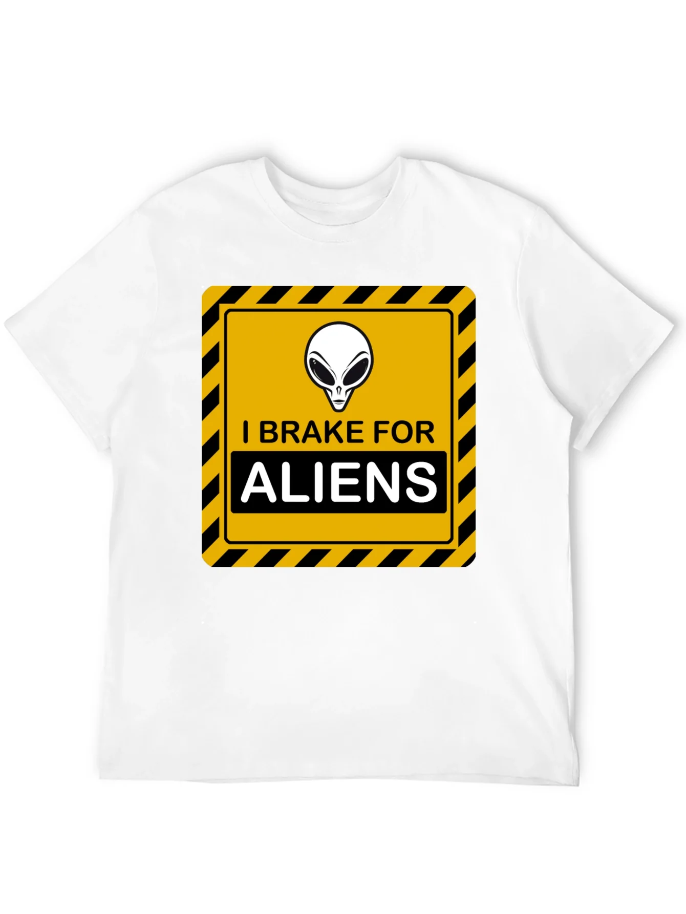 I Brake for Aliens T-Shirt - Sci-Fi Humor Tee