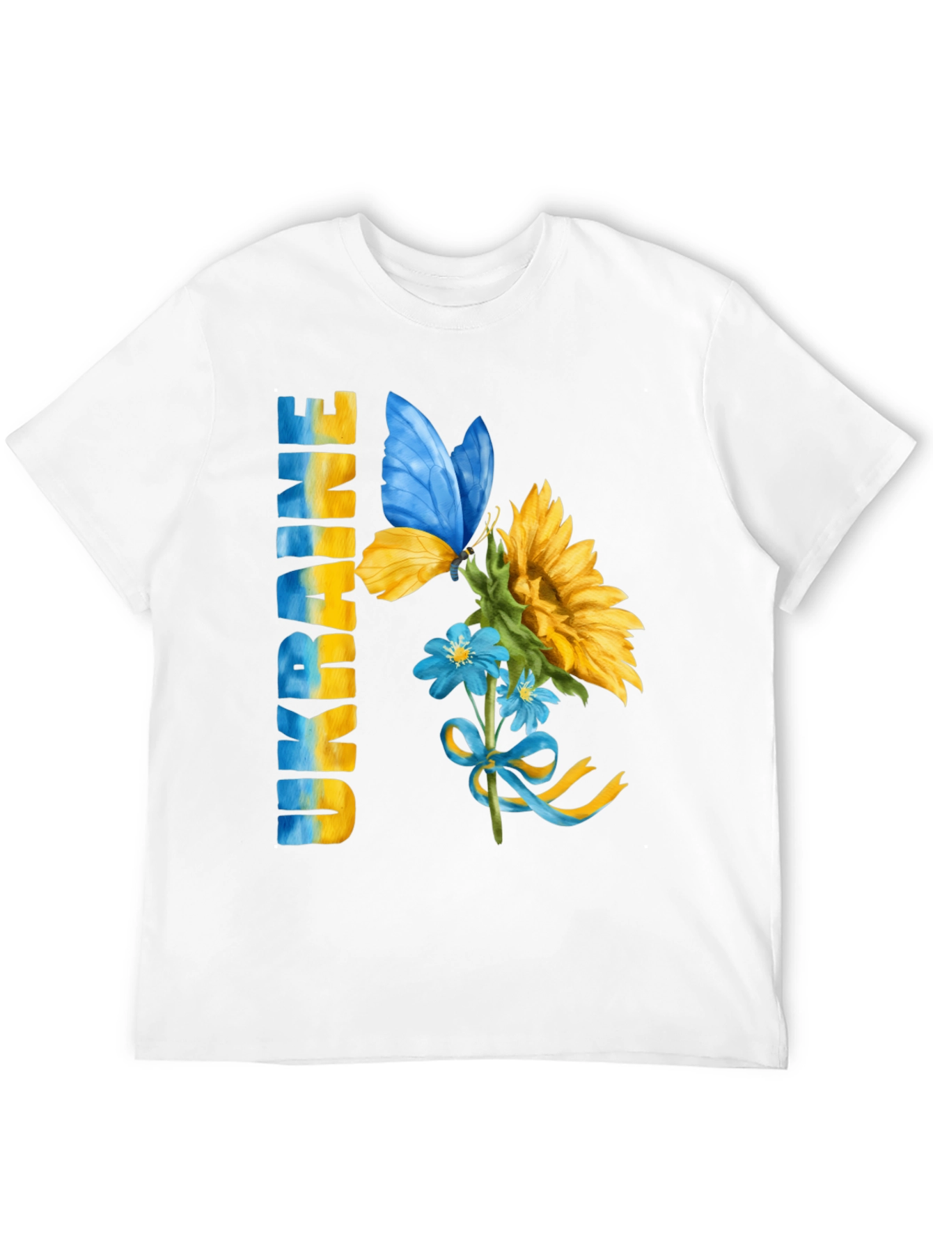 Ukraine Butterfly Sunflower Graphic Tee