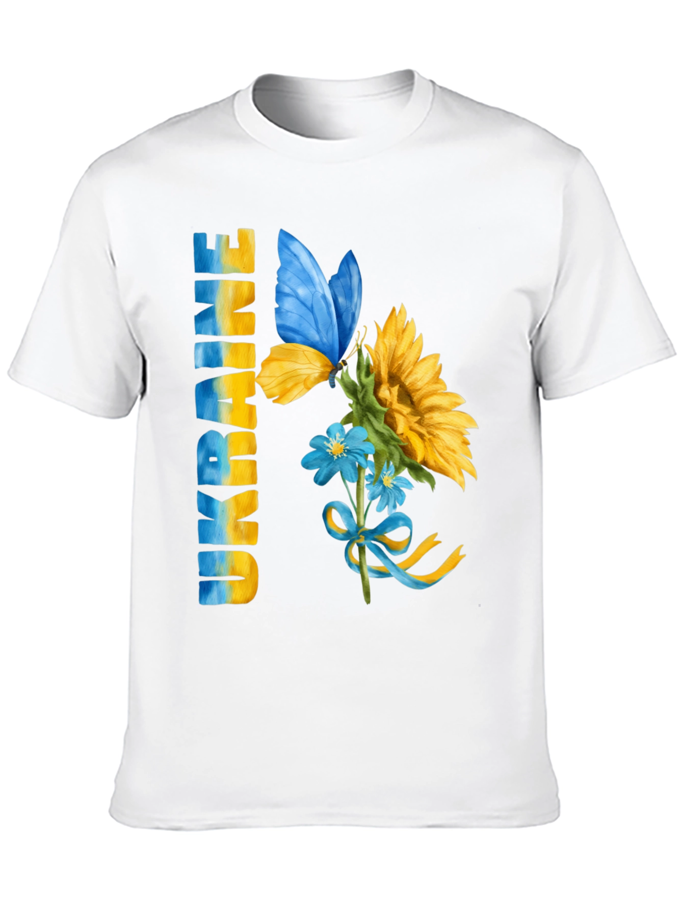 Ukraine Butterfly Sunflower Graphic Tee