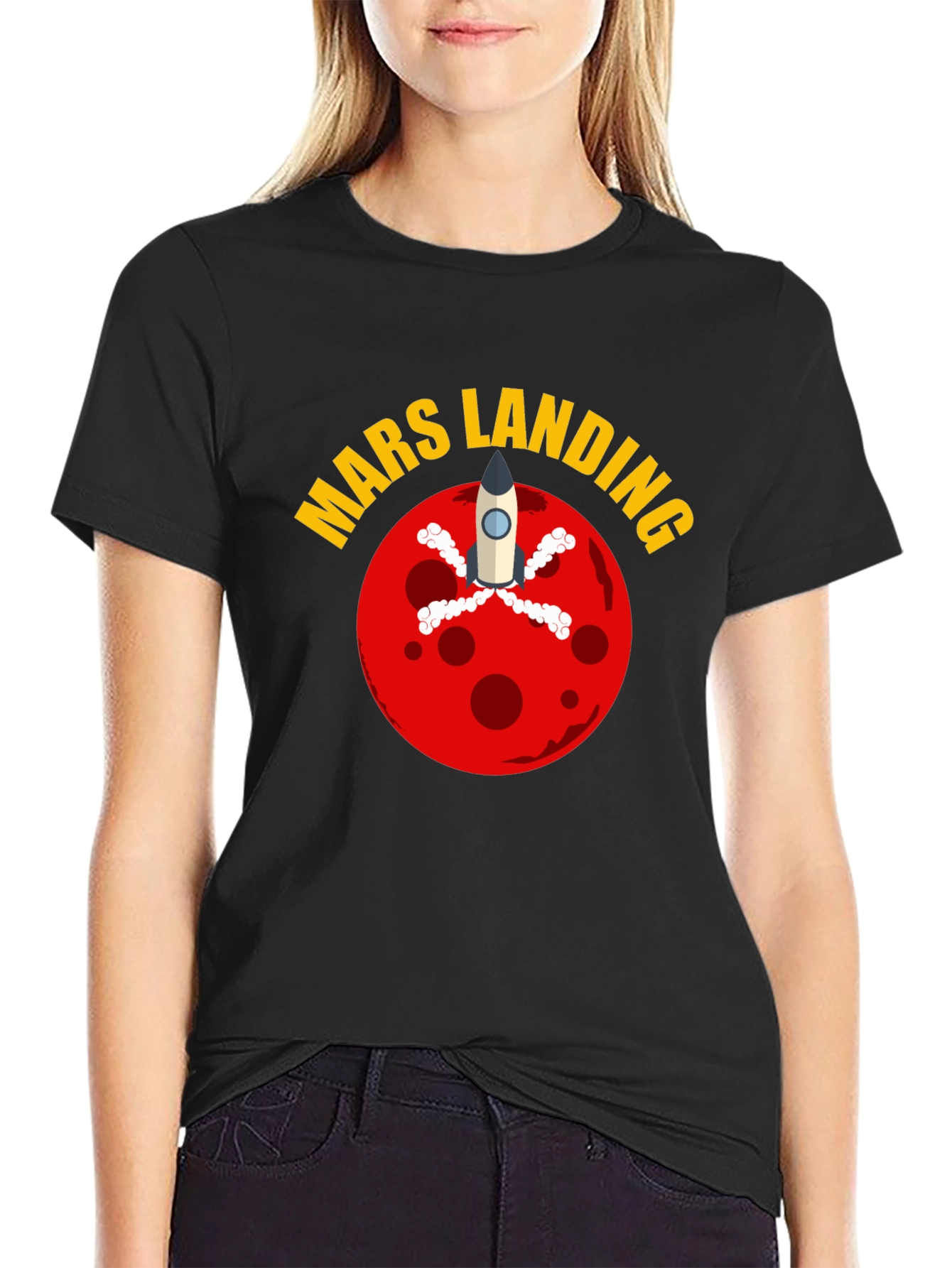 Mars Landing Graphic T-Shirt - Space Exploration Tee