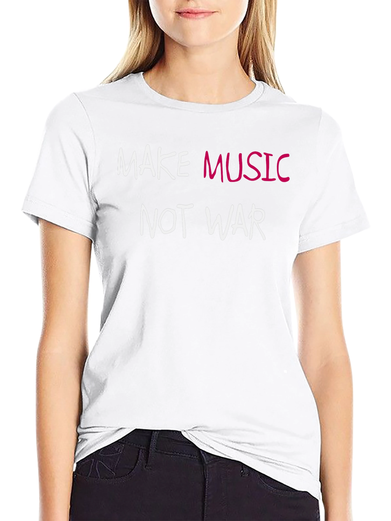 Make Music Not War Graphic Tee - Black