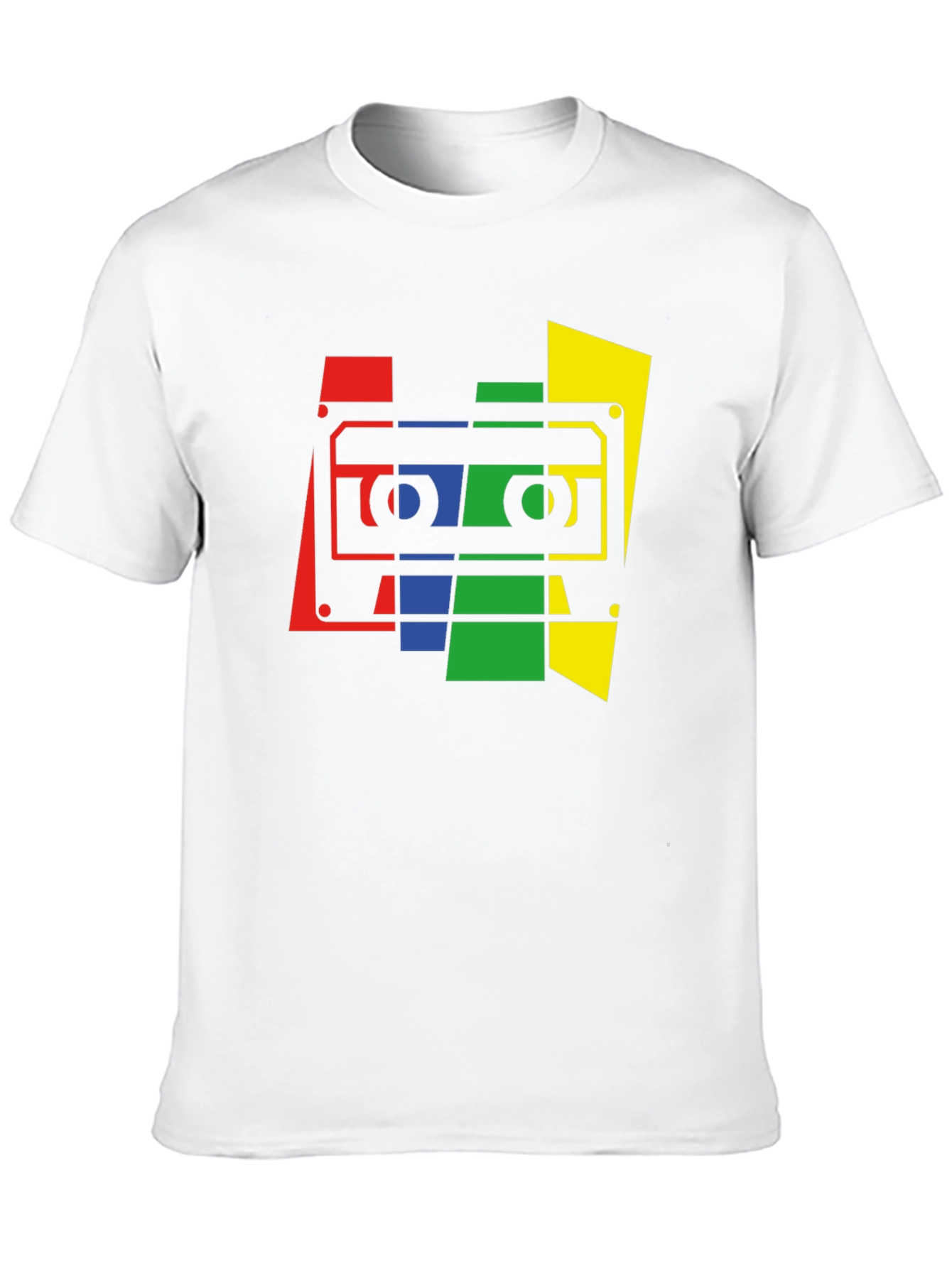 Retro Cassette Tape Graphic Tee - Black