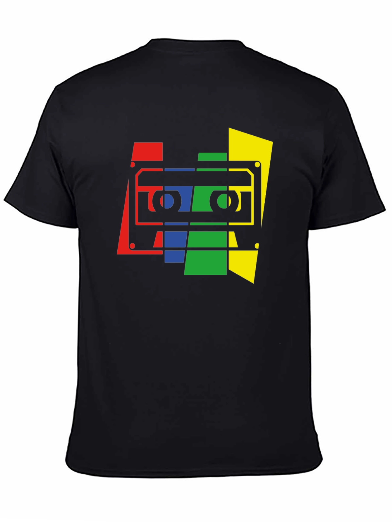 Retro Cassette Tape Graphic Tee - Black