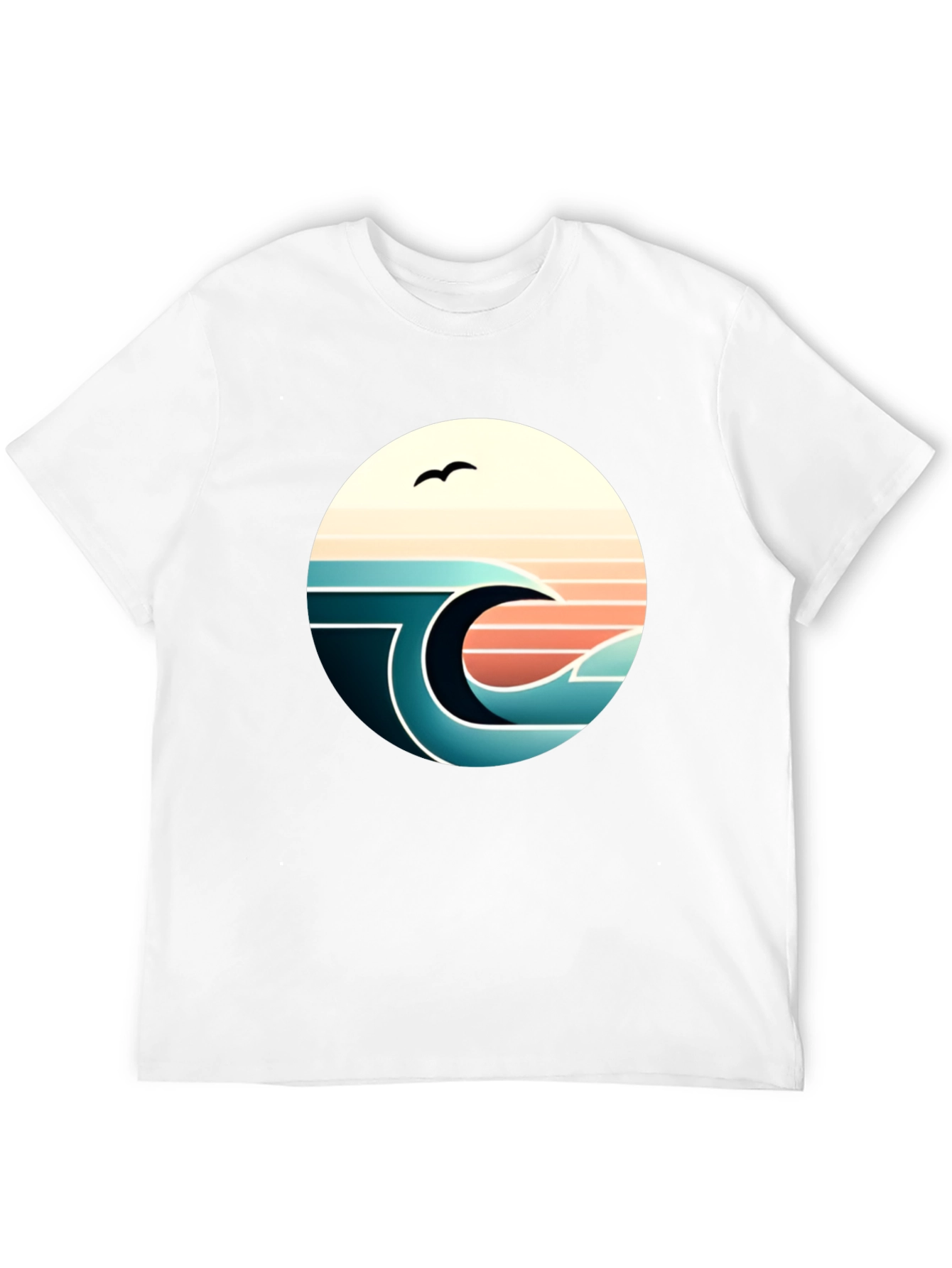 Retro Wave Graphic Tee - Black