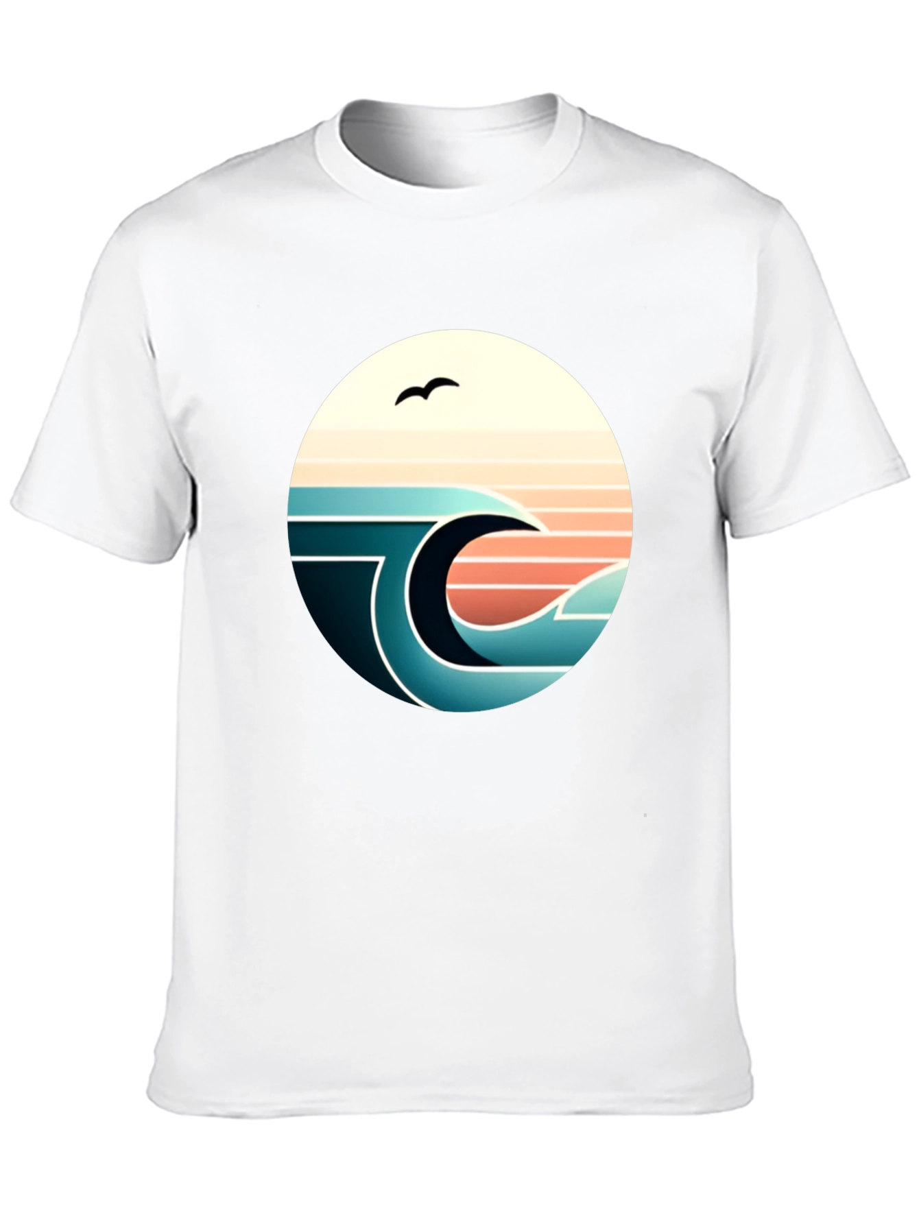 Retro Wave Graphic Tee - Black