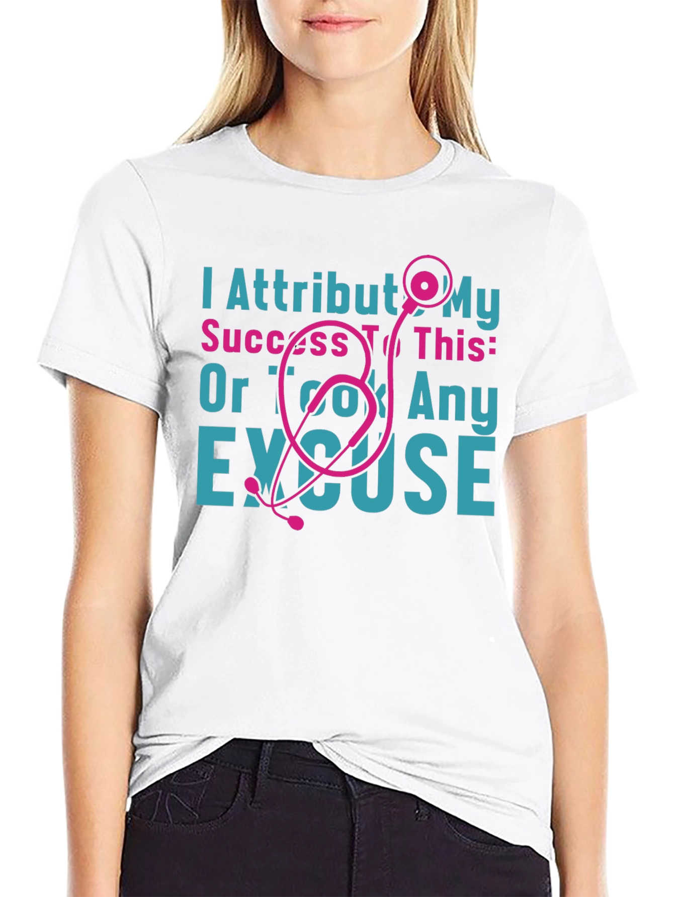 Funny Nurse T-Shirt: Stethoscope & Success Excuse