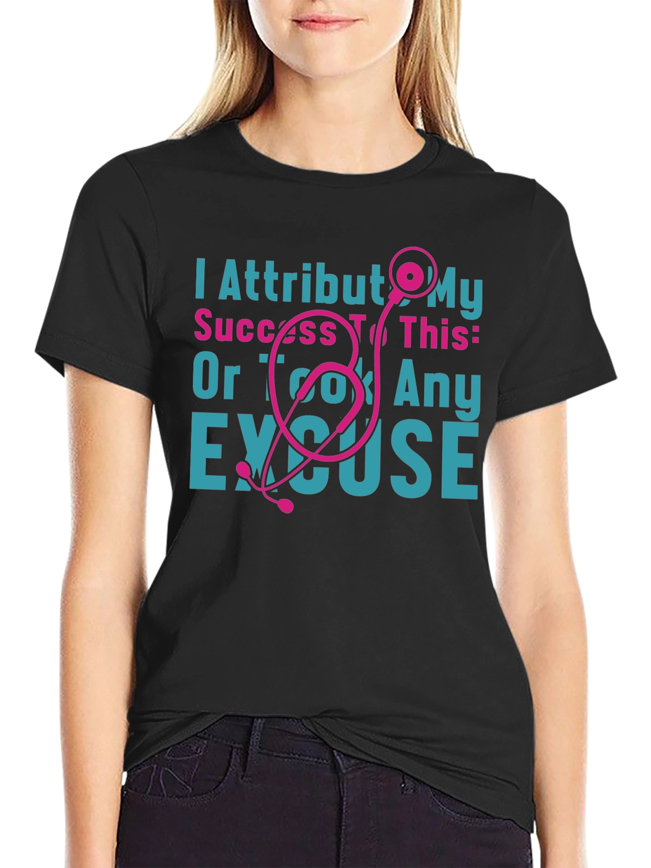 Funny Nurse T-Shirt: Stethoscope & Success Excuse